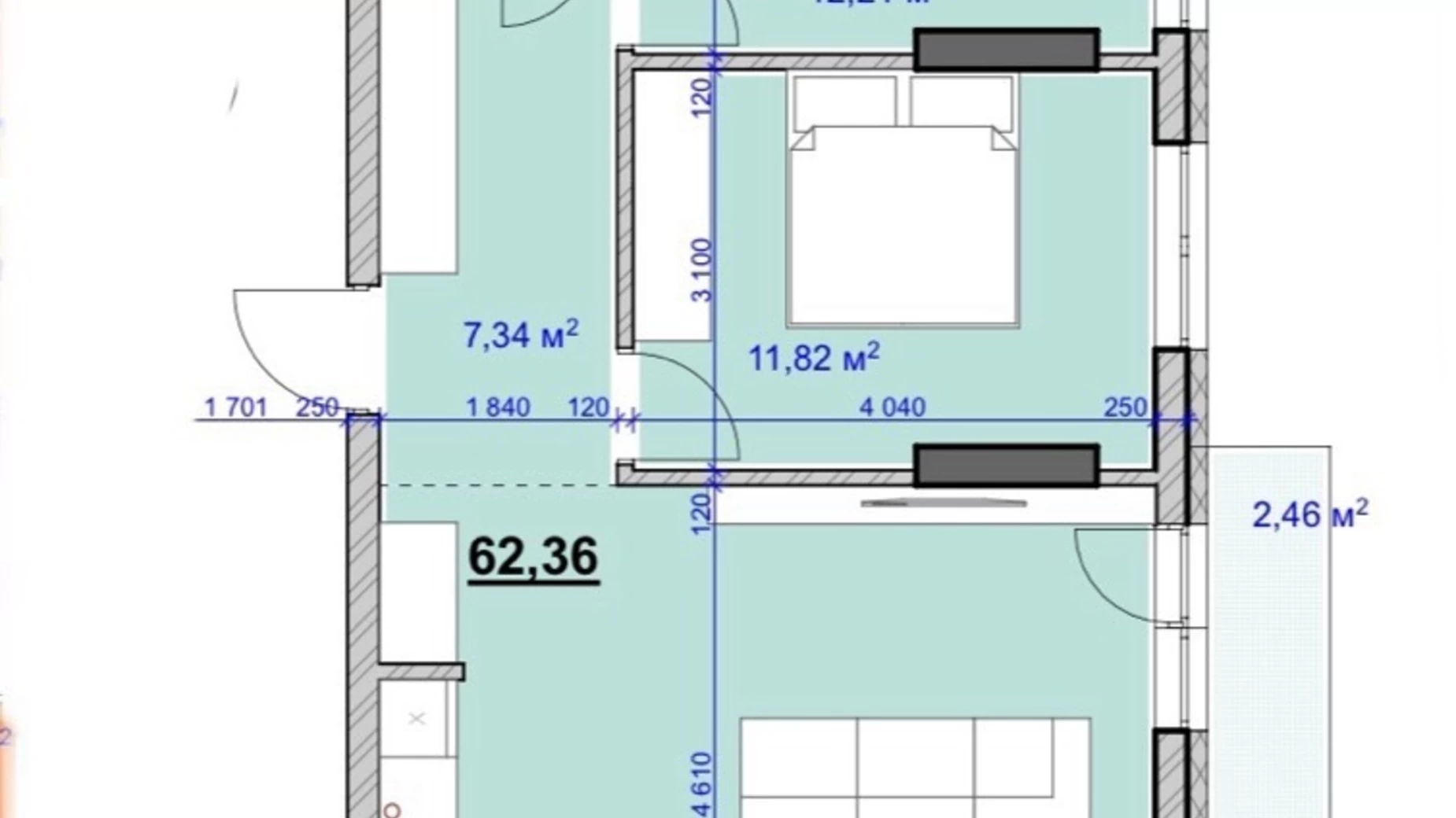 Продается 2-комнатная квартира 62 кв. м в Ивано-Франковске, ул. Целевича Юлиана, 36А - фото 5