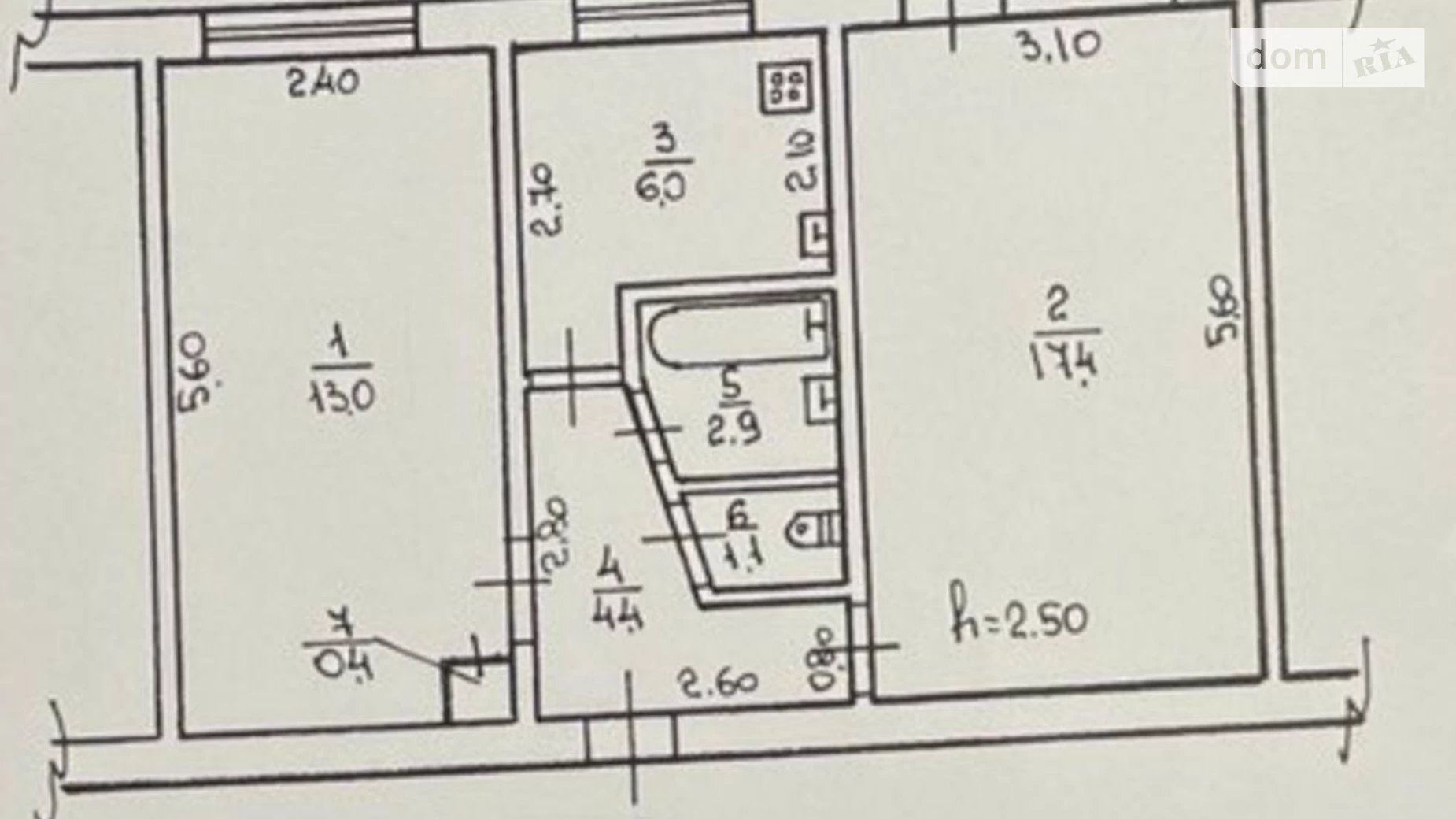 Продается 2-комнатная квартира 47 кв. м в Одессе - фото 2