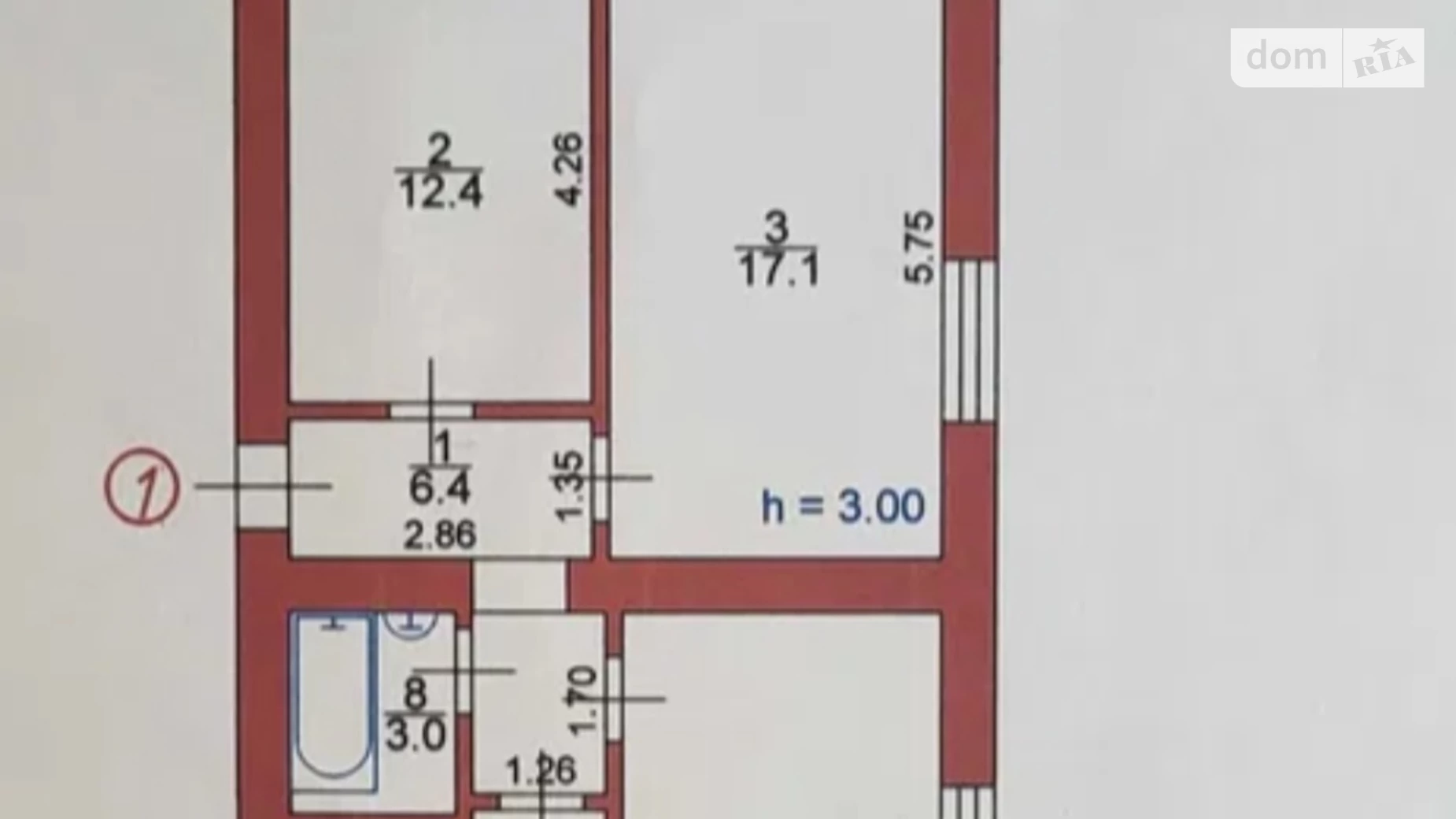 Продається 3-кімнатна квартира 66.2 кв. м у Нововолинську, вул. Грушевського, 2 - фото 4