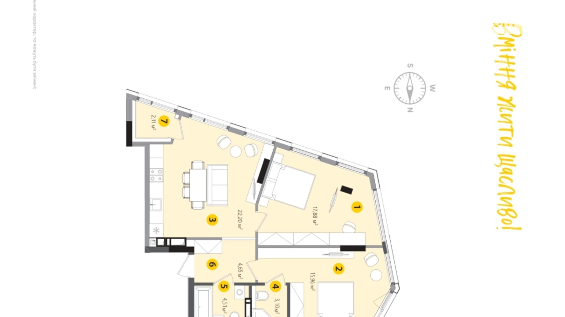 Продається 2-кімнатна квартира 72 кв. м у Києві, вул. Берковецька, 4Д - фото 2