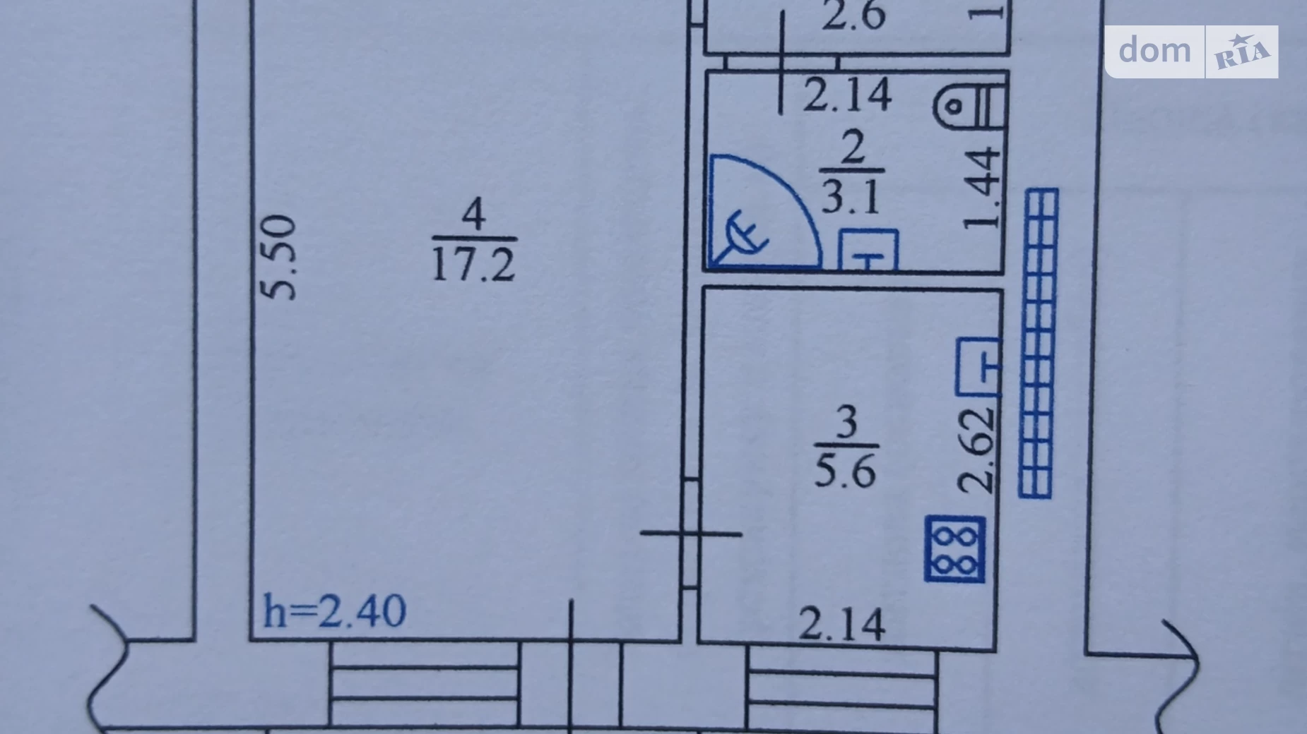 Продается 1-комнатная квартира 29 кв. м в Кременчуге, ул. Старшего Лейтенанта Кагала(Первомайская), 40 - фото 5