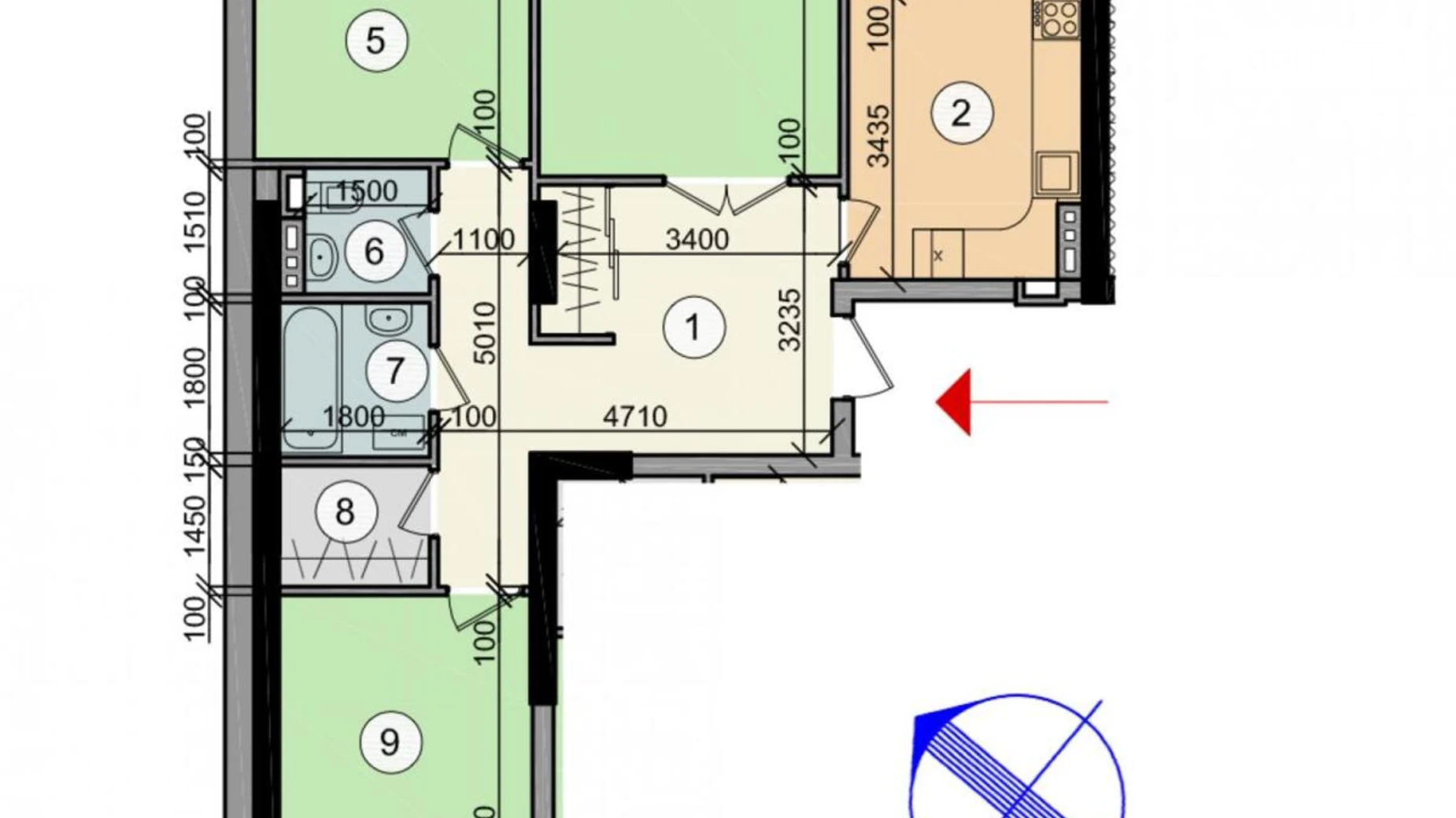 Продается 3-комнатная квартира 100.5 кв. м в Киеве, ул. Нивская(Невская), 4Г - фото 4