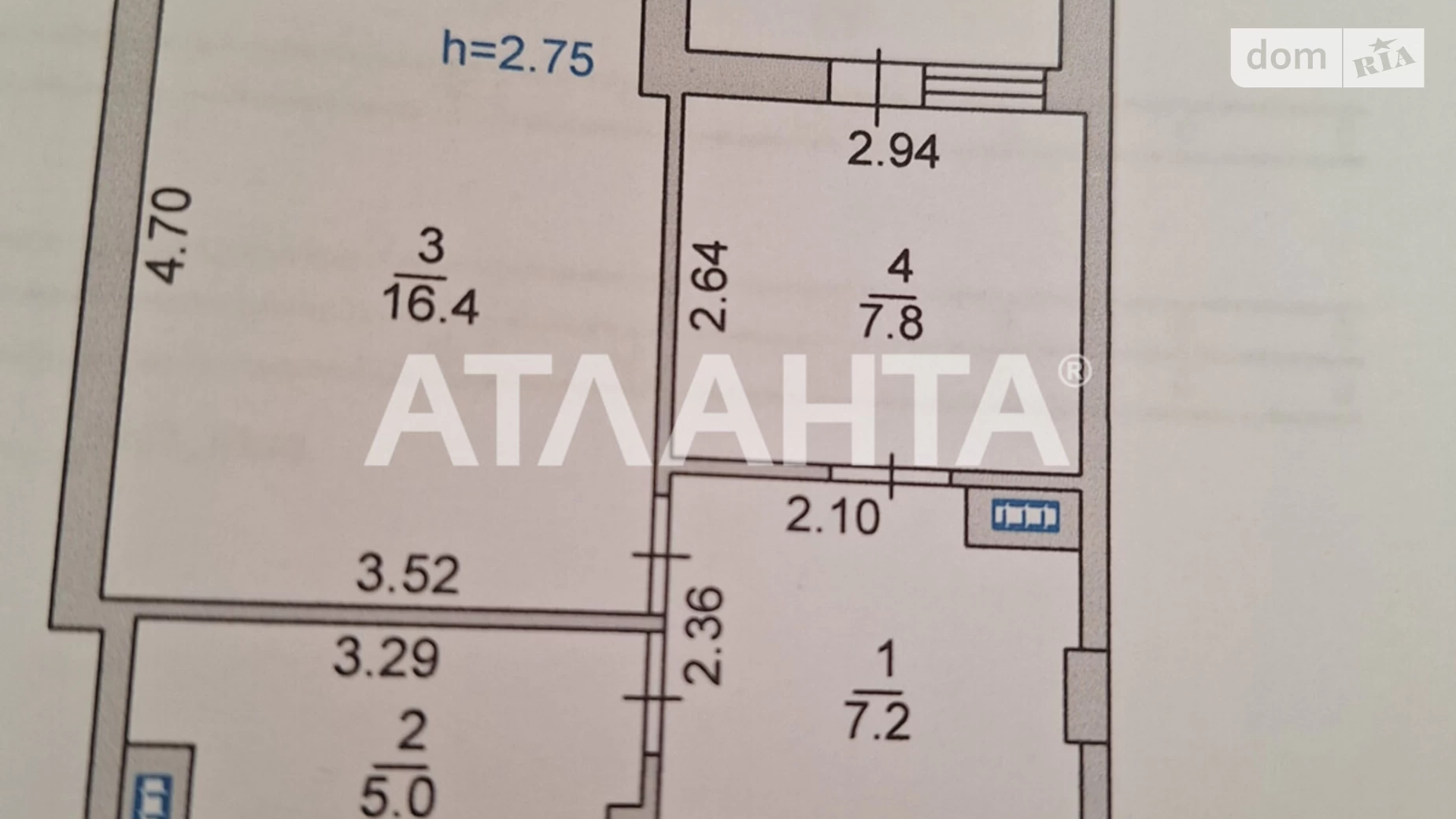 Продается 1-комнатная квартира 39 кв. м в Черноморске, ул. Защитников Украины(1 Мая) - фото 2