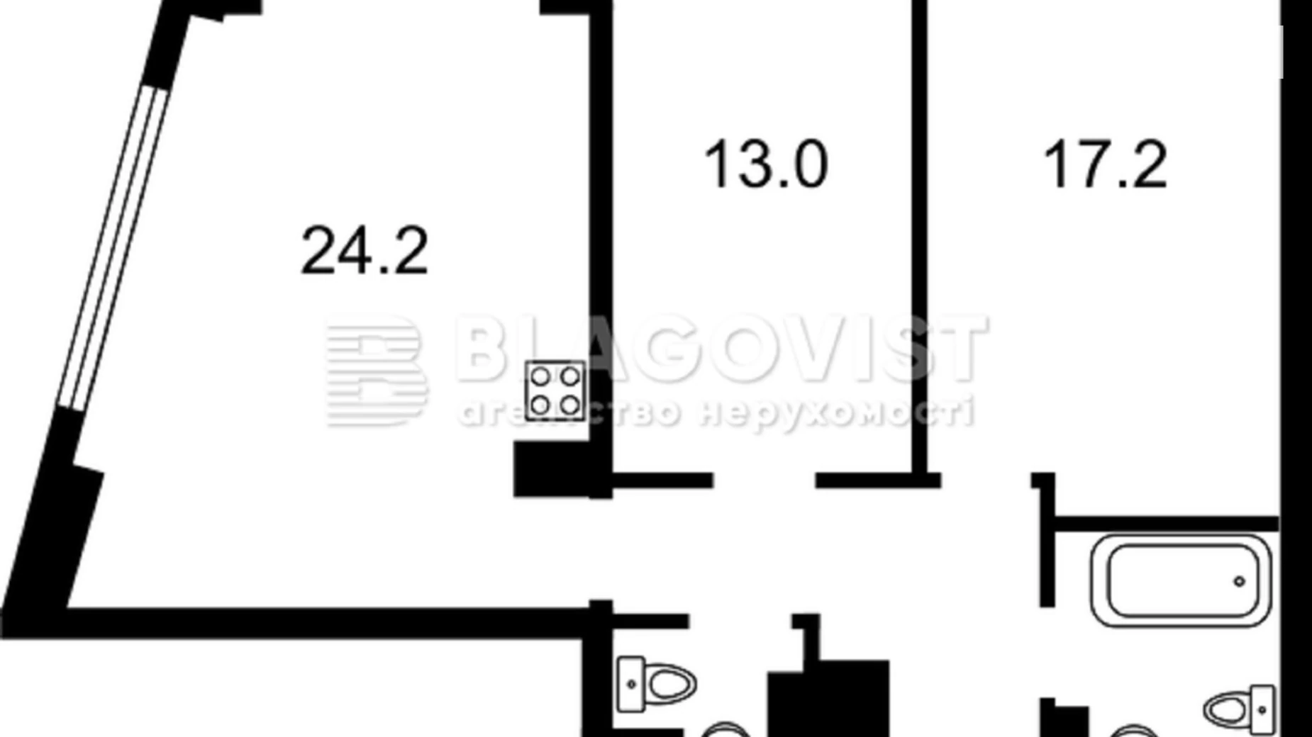 Продается 2-комнатная квартира 66 кв. м в Киеве, ул. Академика Заболотного - фото 2