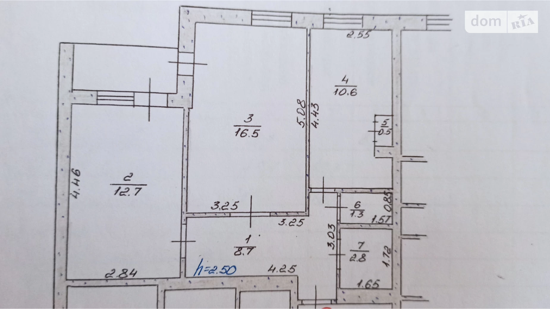 Продается 2-комнатная квартира 54.8 кв. м в, цена: 26000 $ - фото 2