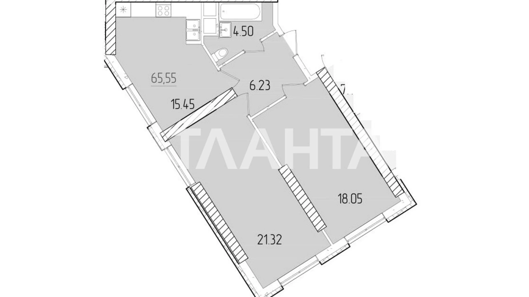 Продається 2-кімнатна квартира 65.5 кв. м у Одесі, вул. Краснова - фото 2