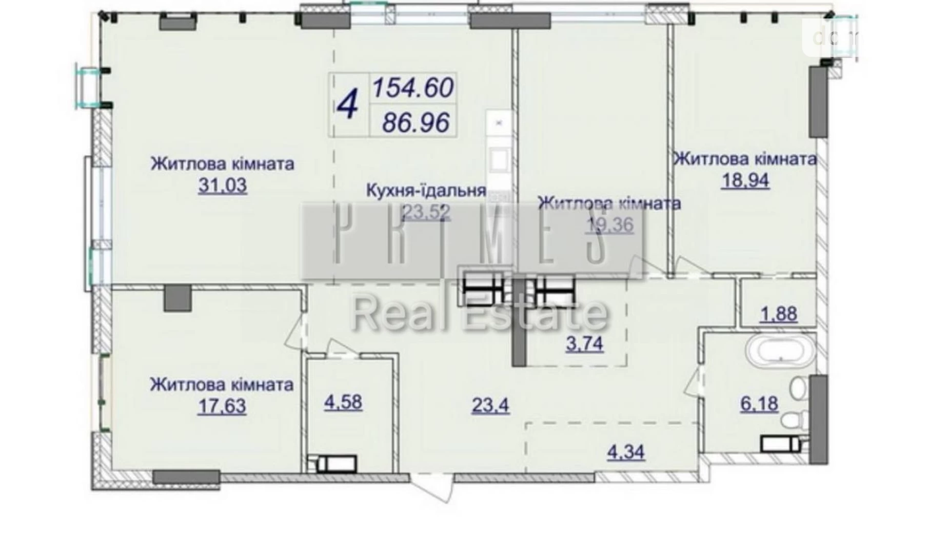 Продається 4-кімнатна квартира 154 кв. м у Києві, вул. Андрія Верхогляда(Драгомирова), 2 - фото 3
