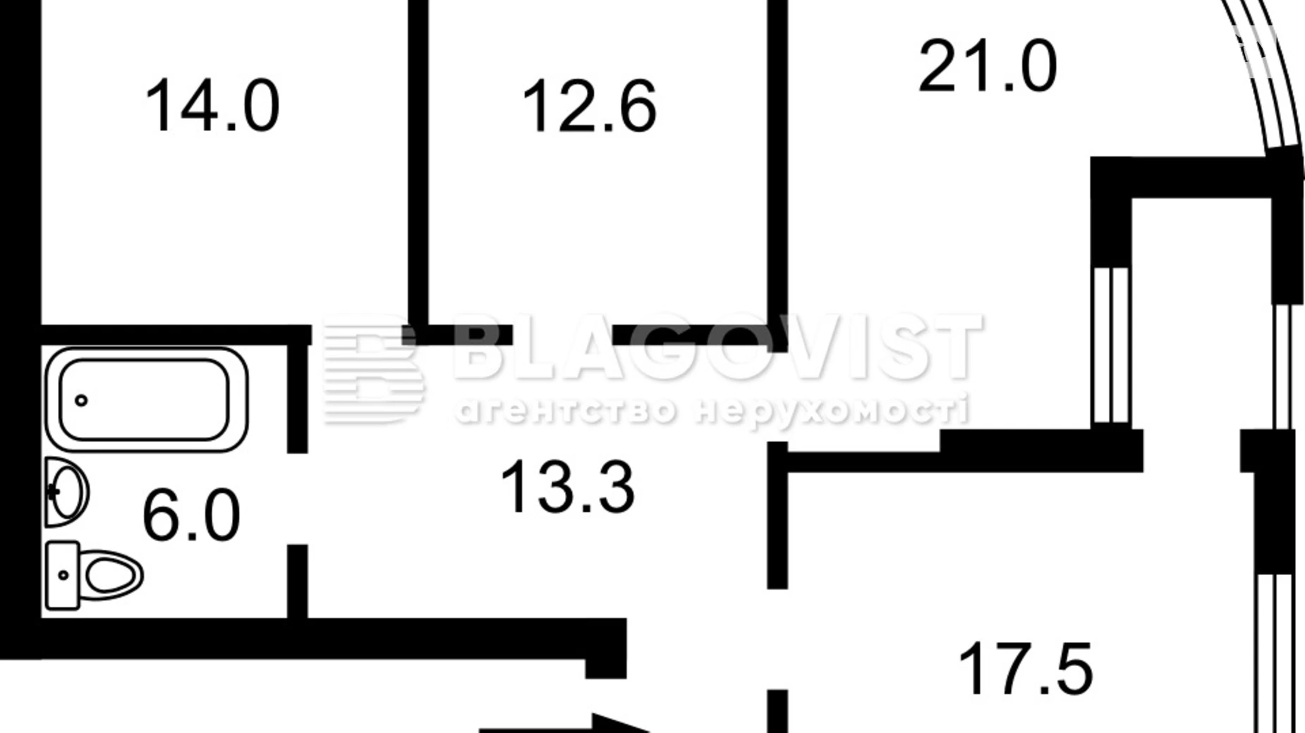 Продается 3-комнатная квартира 95 кв. м в Киеве, ул. Дмитриевская, 60/19 - фото 2