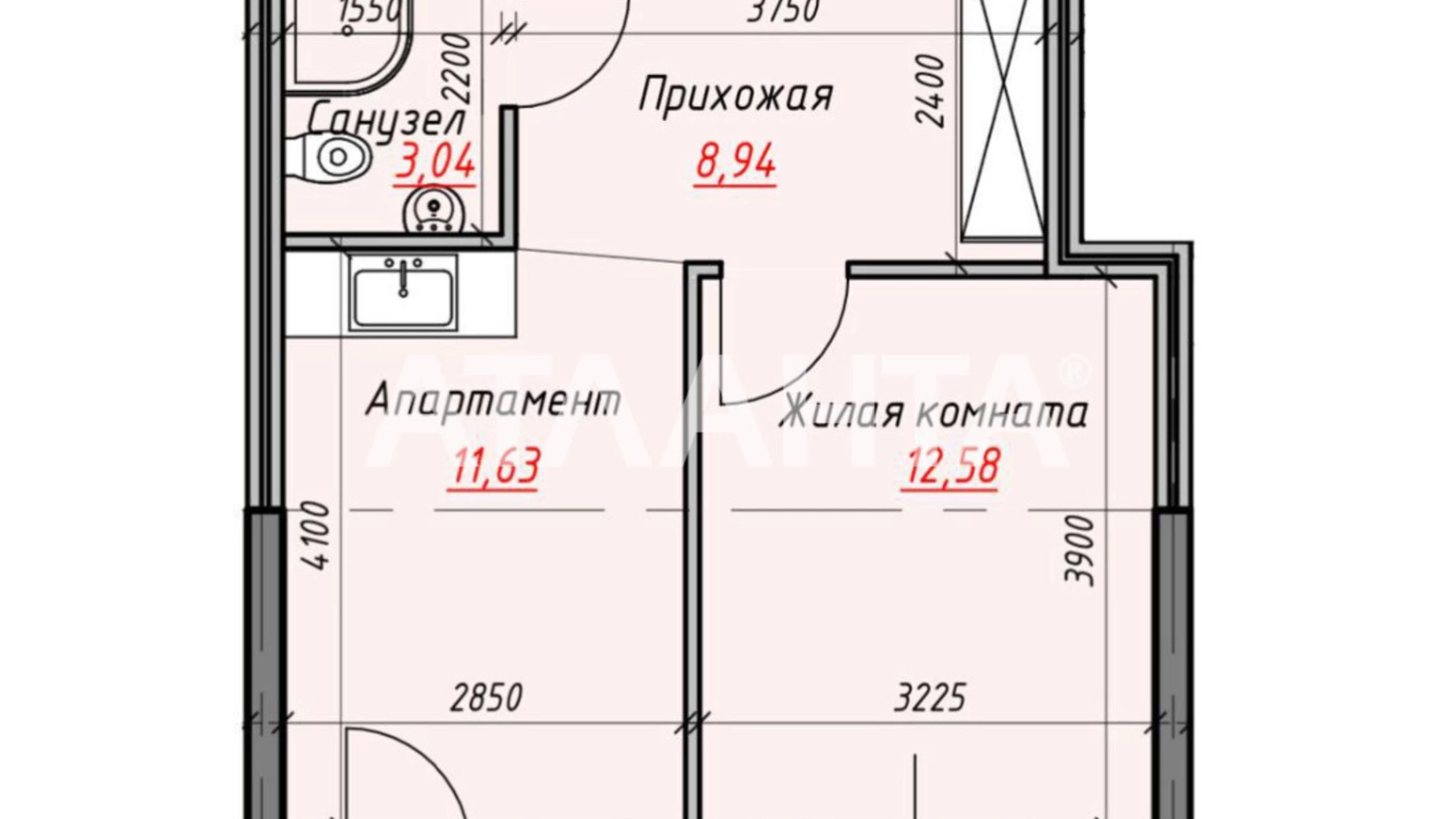 Продается 1-комнатная квартира 38 кв. м в Одессе, ул. Дачная - фото 2