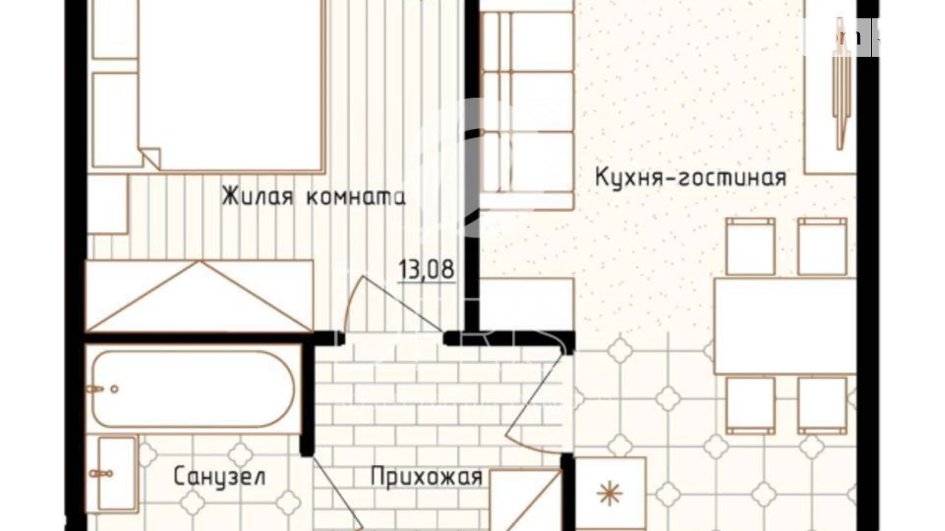 Продается 1-комнатная квартира 41 кв. м в Киеве, ул. Михаила Максимовича, 24 - фото 3