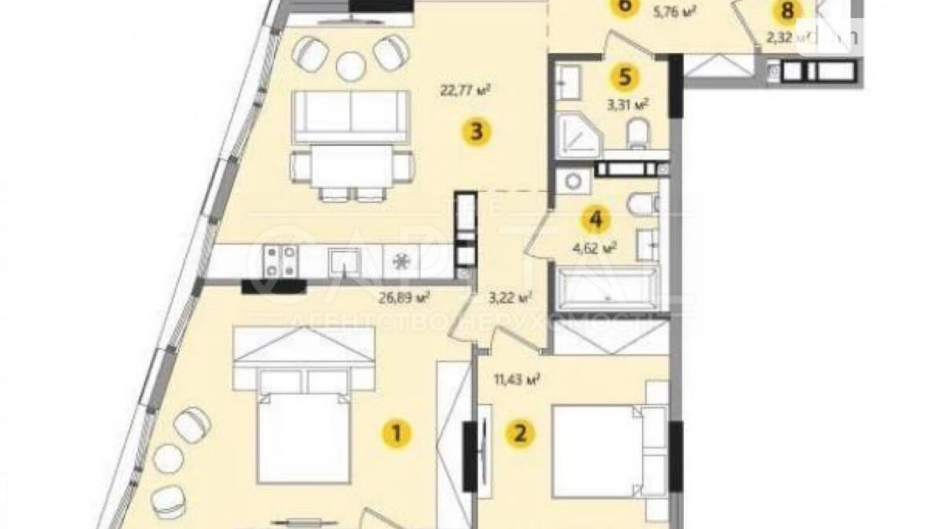 Продається 3-кімнатна квартира 83 кв. м у Києві, вул. Берковецька, 4Д - фото 3