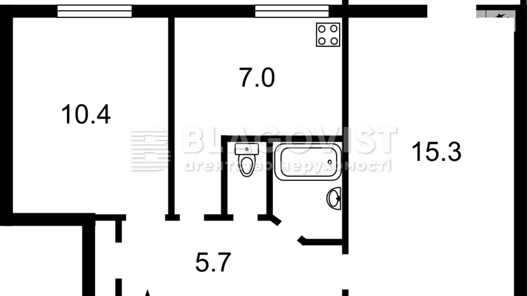 Продается 2-комнатная квартира 43 кв. м в Киеве, просп. Лесной, 17Б - фото 3
