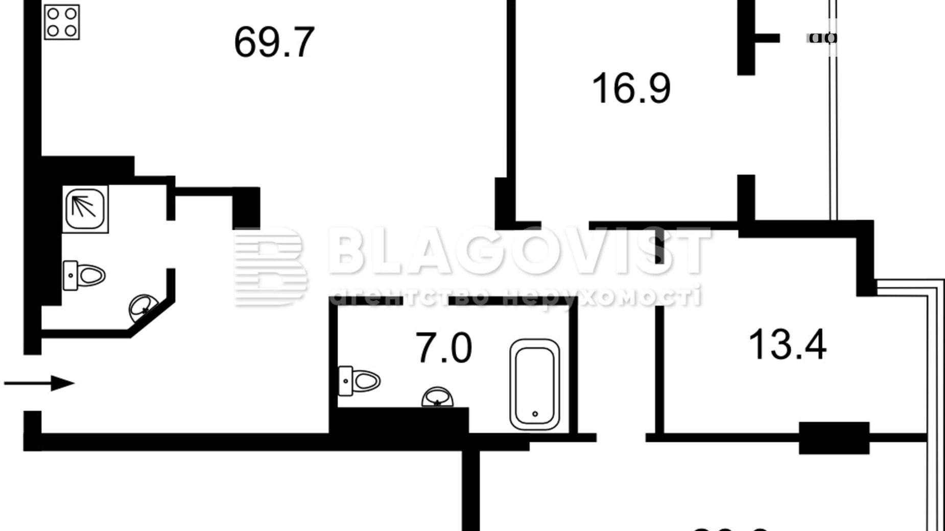 Продається 4-кімнатна квартира 141 кв. м у Києві, наб. Дніпровська, 1А - фото 2