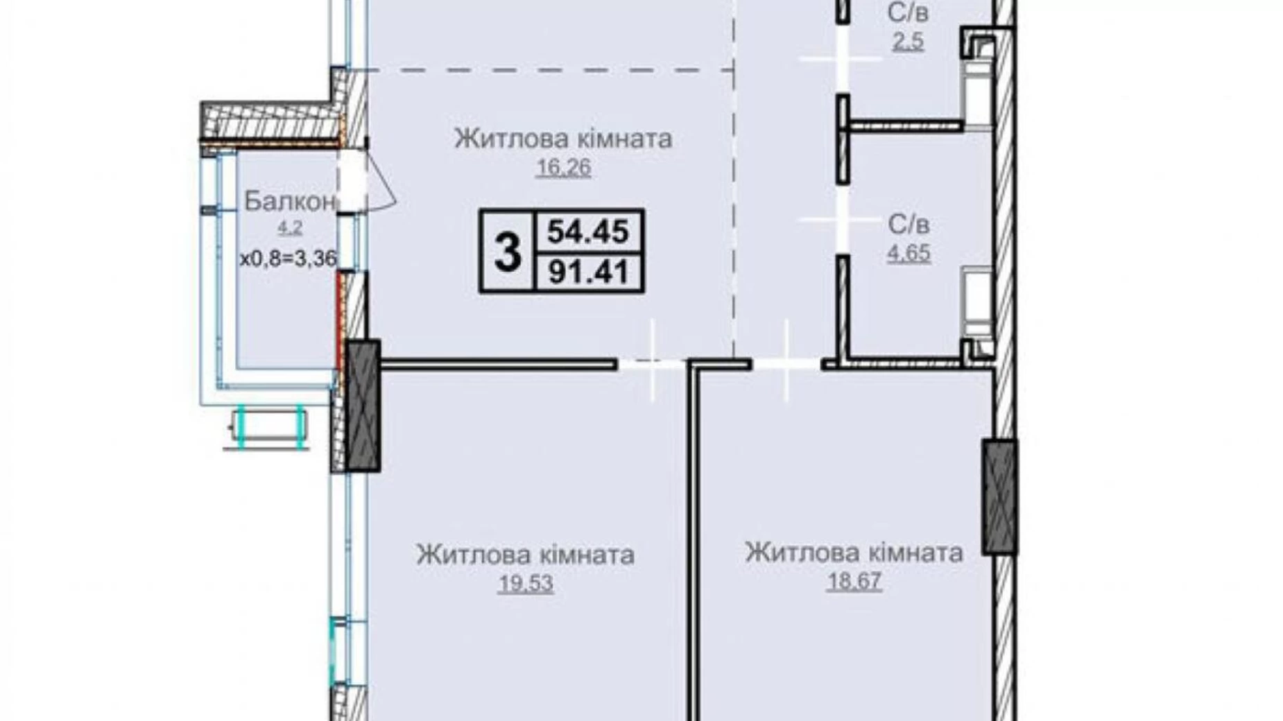 Продається 3-кімнатна квартира 91 кв. м у Києві, вул. Андрія Верхогляда(Драгомирова), 4 - фото 3