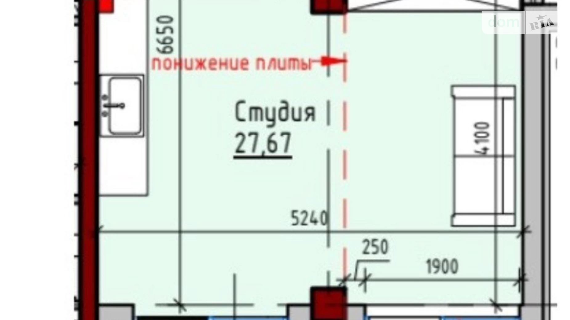 Продається 1-кімнатна квартира 38.39 кв. м у Одесі, вул. Дачна, 28 - фото 5