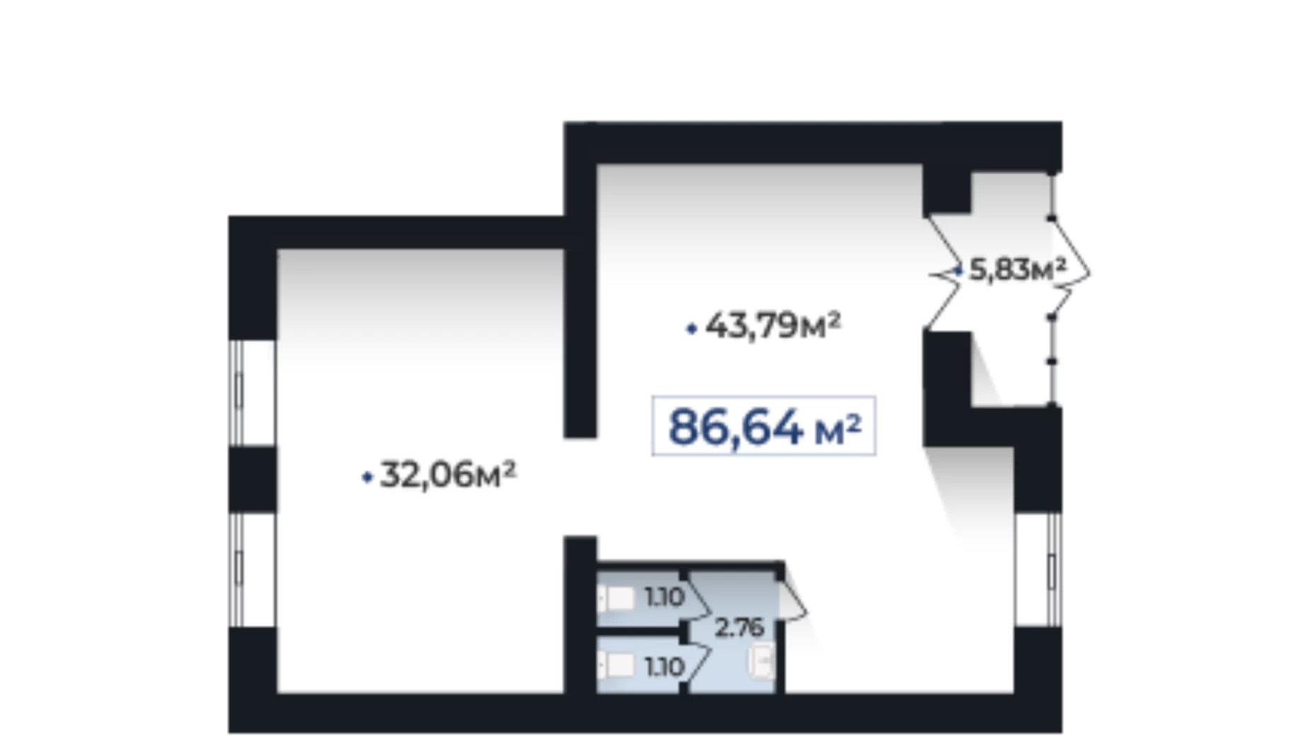 Продается помещения свободного назначения 86.64 кв. м в 10-этажном здании, цена: 112632 $ - фото 2
