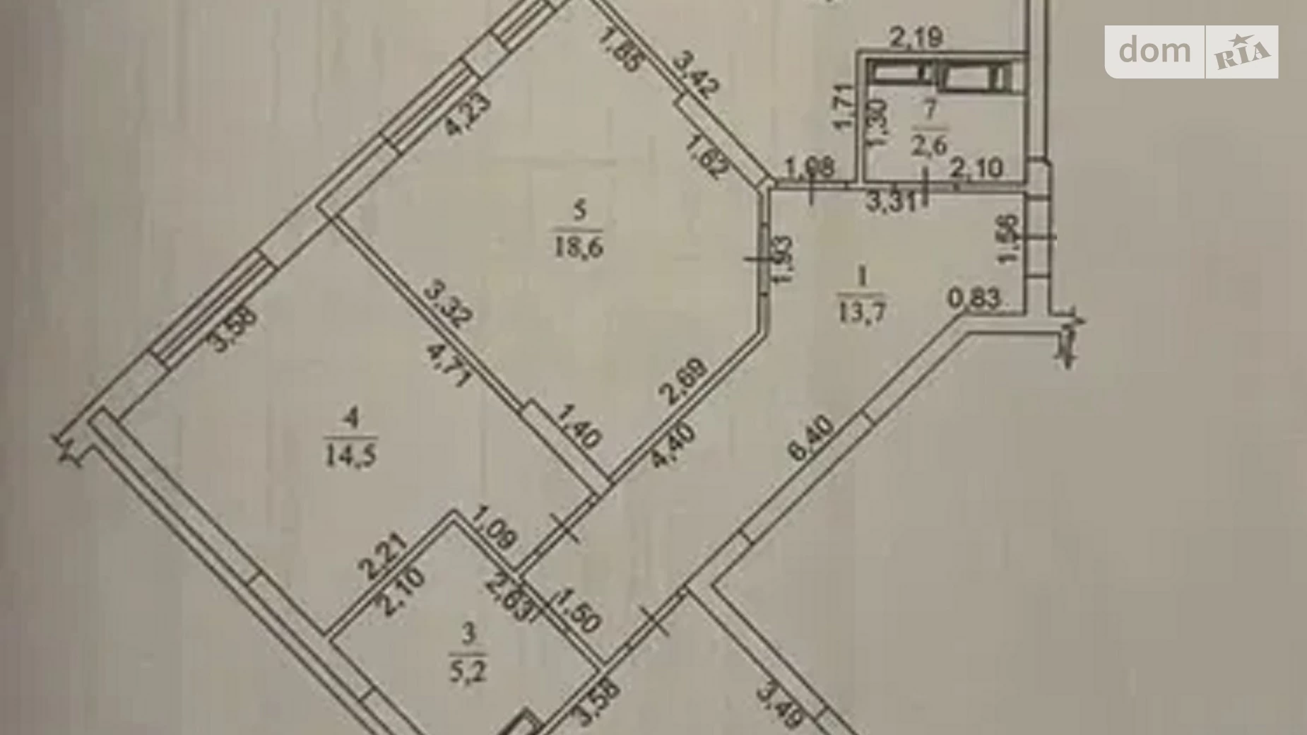 Продається 2-кімнатна квартира 71.3 кв. м у Полтаві, вул. Котляревського, 26/5 - фото 2