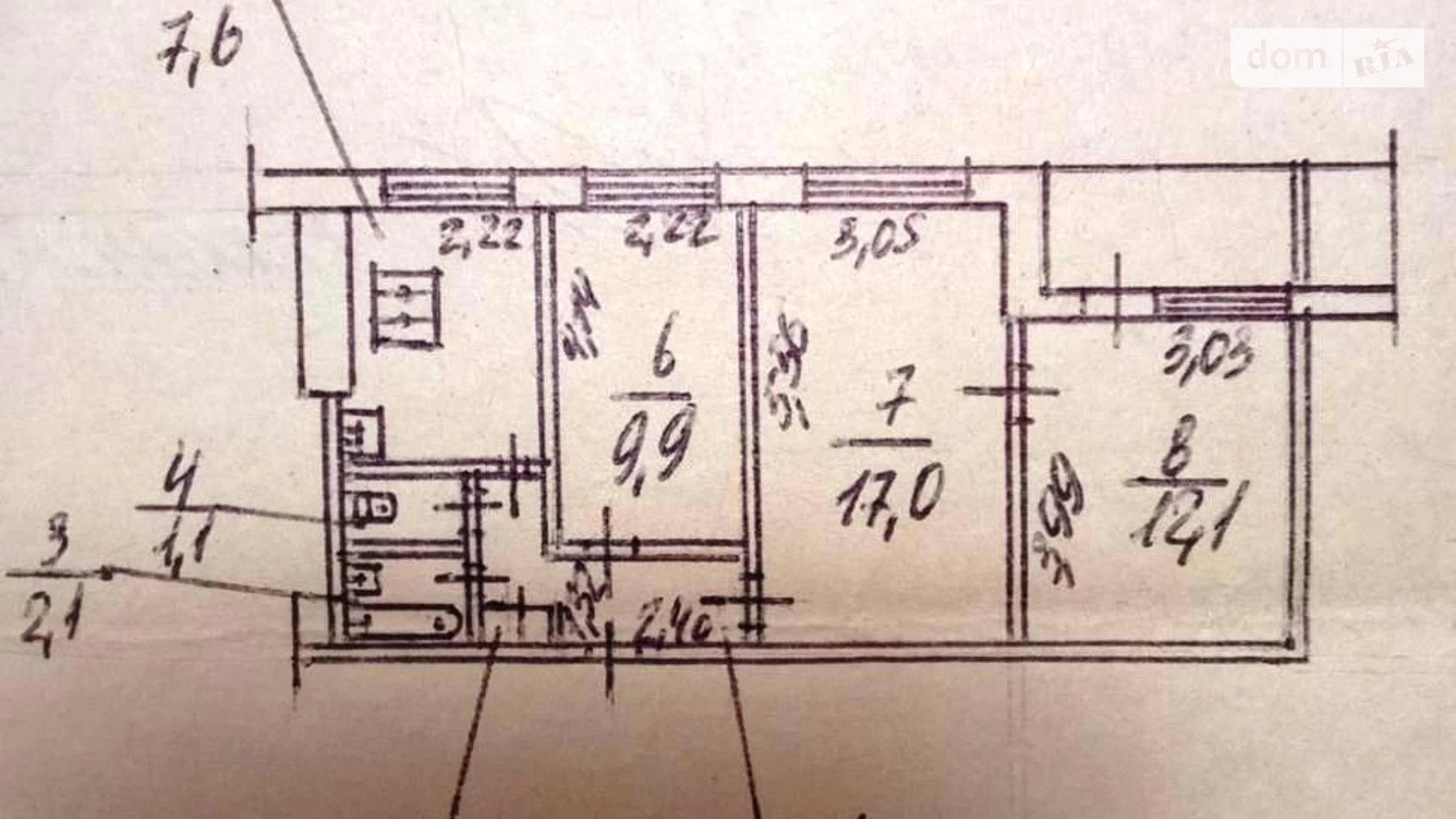 Продается 3-комнатная квартира 57 кв. м в, цена: 28000 $ - фото 5