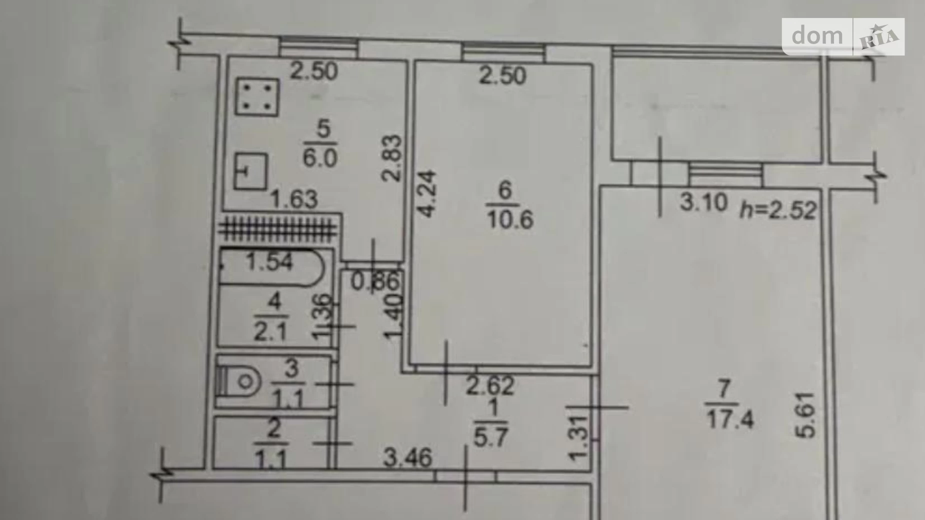Продается 2-комнатная квартира 46.1 кв. м в Вишневом, цена: 33500 $ - фото 2