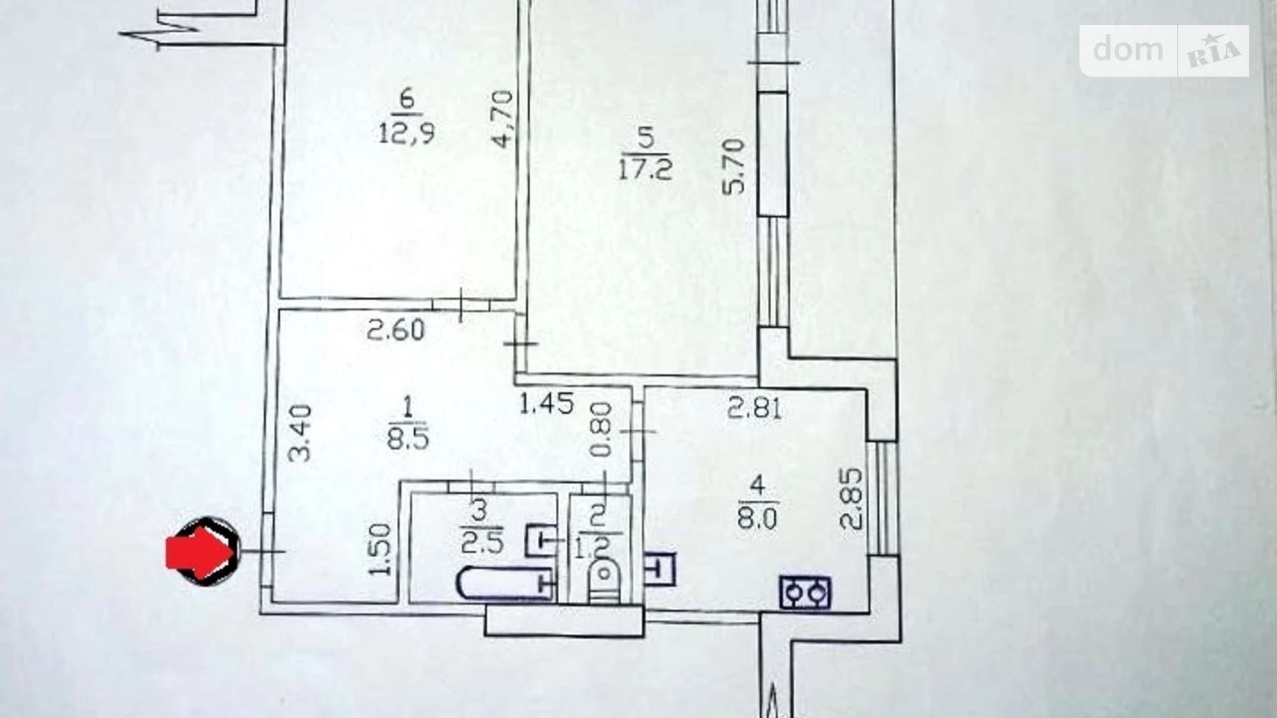 Продается 2-комнатная квартира 54 кв. м в Харькове, ул. Гвардейцев-Широнинцев - фото 2