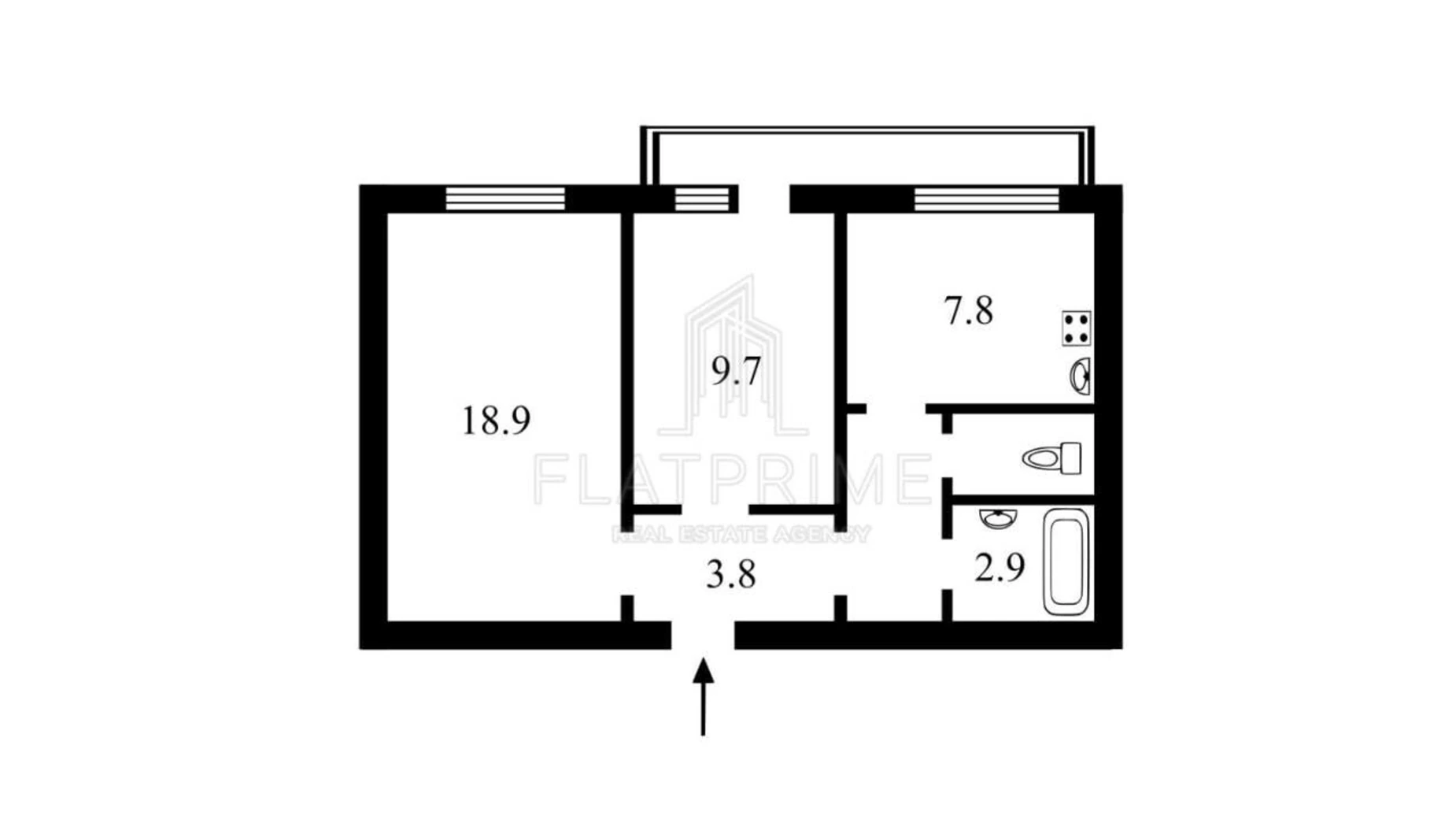 Продается 2-комнатная квартира 53 кв. м в Киеве, ул. Михайла Грушевского, 34/1 - фото 3