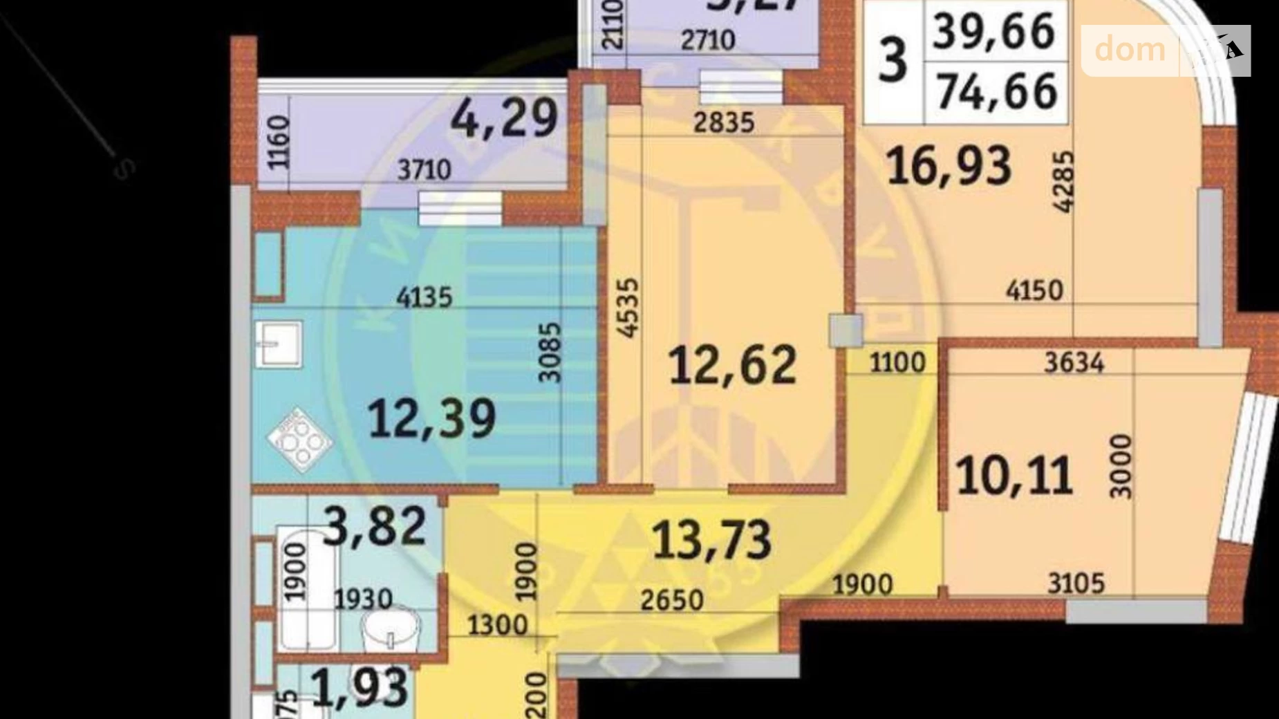 Продается 3-комнатная квартира 80 кв. м в Киеве, ул. Каховская, 56 - фото 3