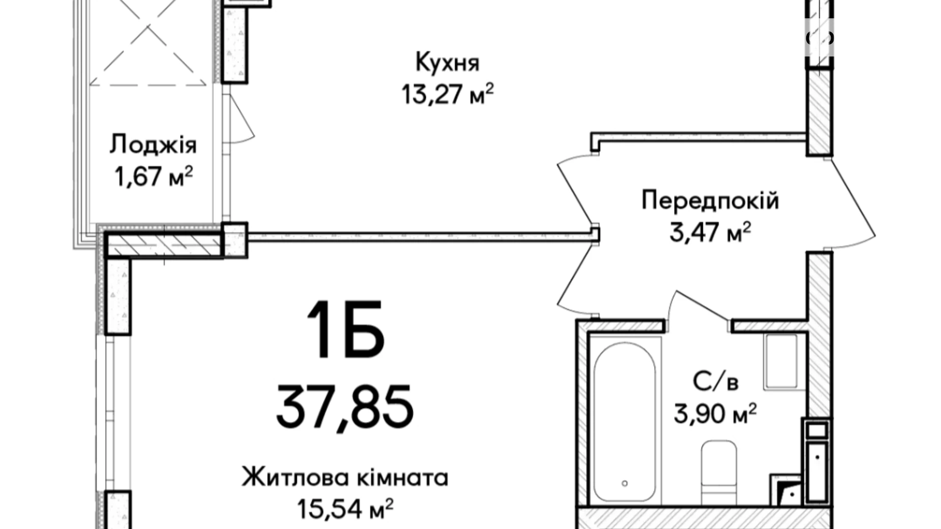 Продается 1-комнатная квартира 37.85 кв. м в Ирпене, ул. Ольги Кобылянской(Достоевского), 31 - фото 2