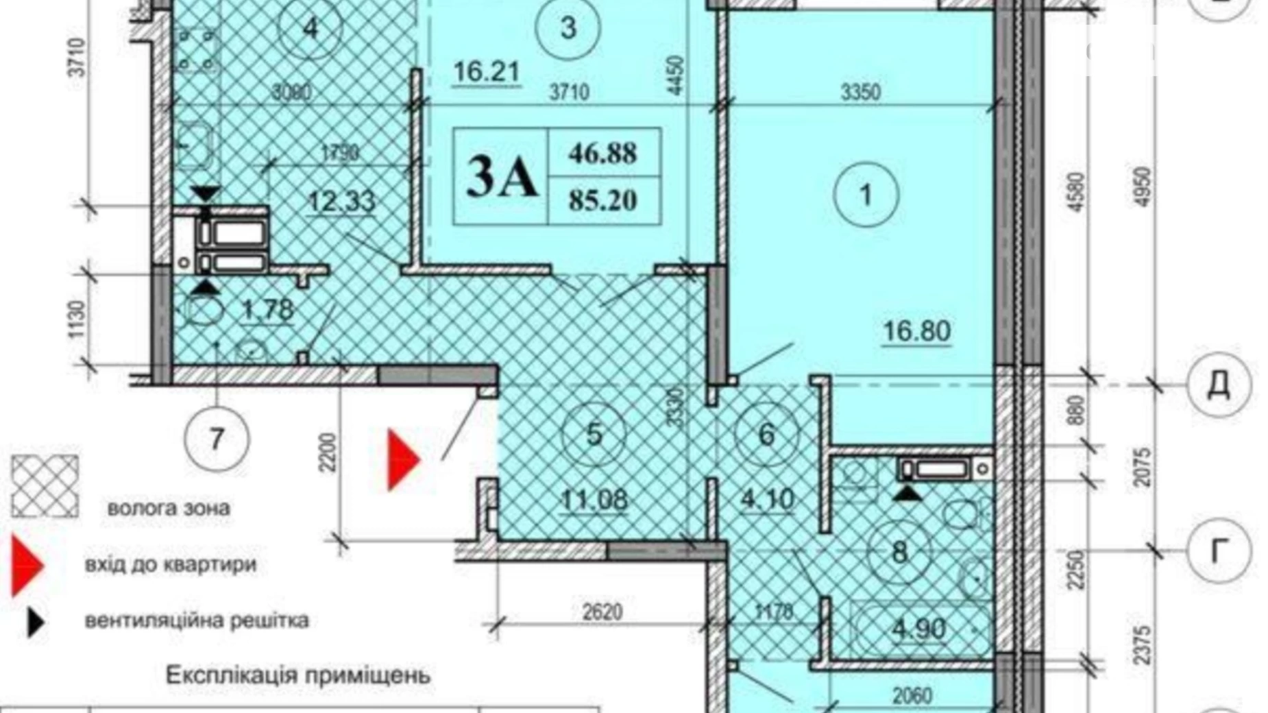 Продается 3-комнатная квартира 85 кв. м в Киеве, ул. Воскресенская, 18А - фото 4