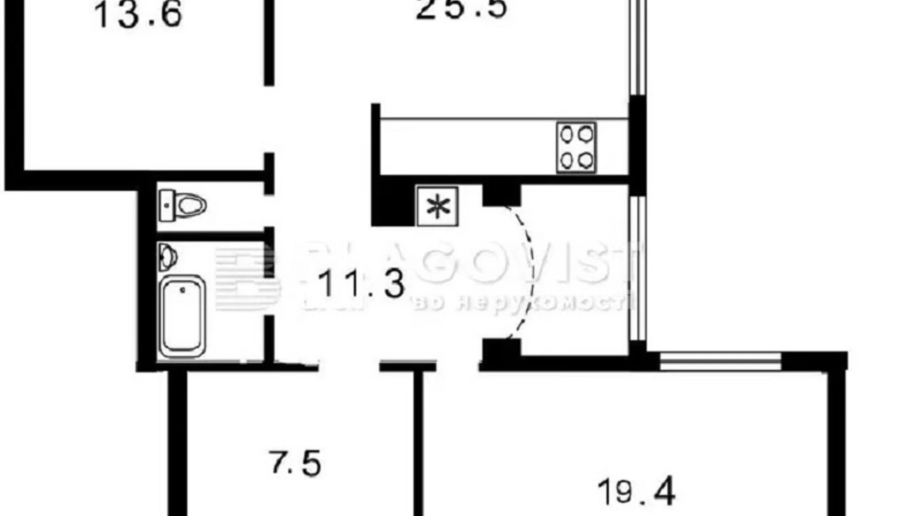 Продається 3-кімнатна квартира 81.5 кв. м у Києві, вул. Оболонська, 12 - фото 3