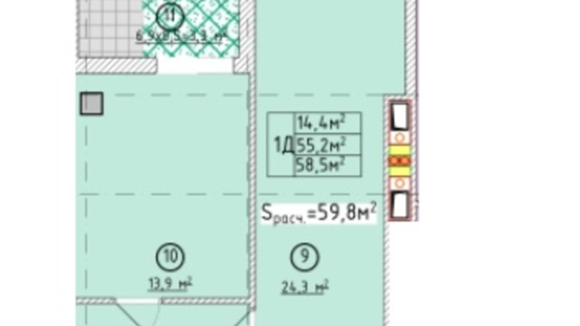 Продається 2-кімнатна квартира 59 кв. м у Одесі, Фонтанська дор., 118А/3 - фото 2