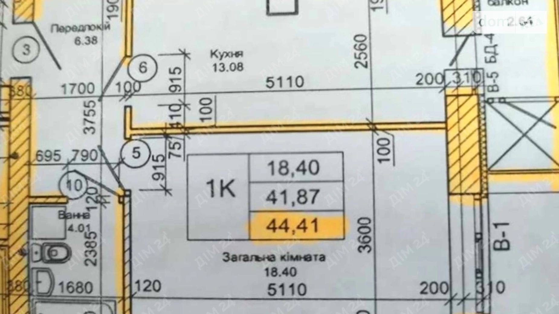 Продается 1-комнатная квартира 45 кв. м в Полтаве, просп. Мира - фото 2