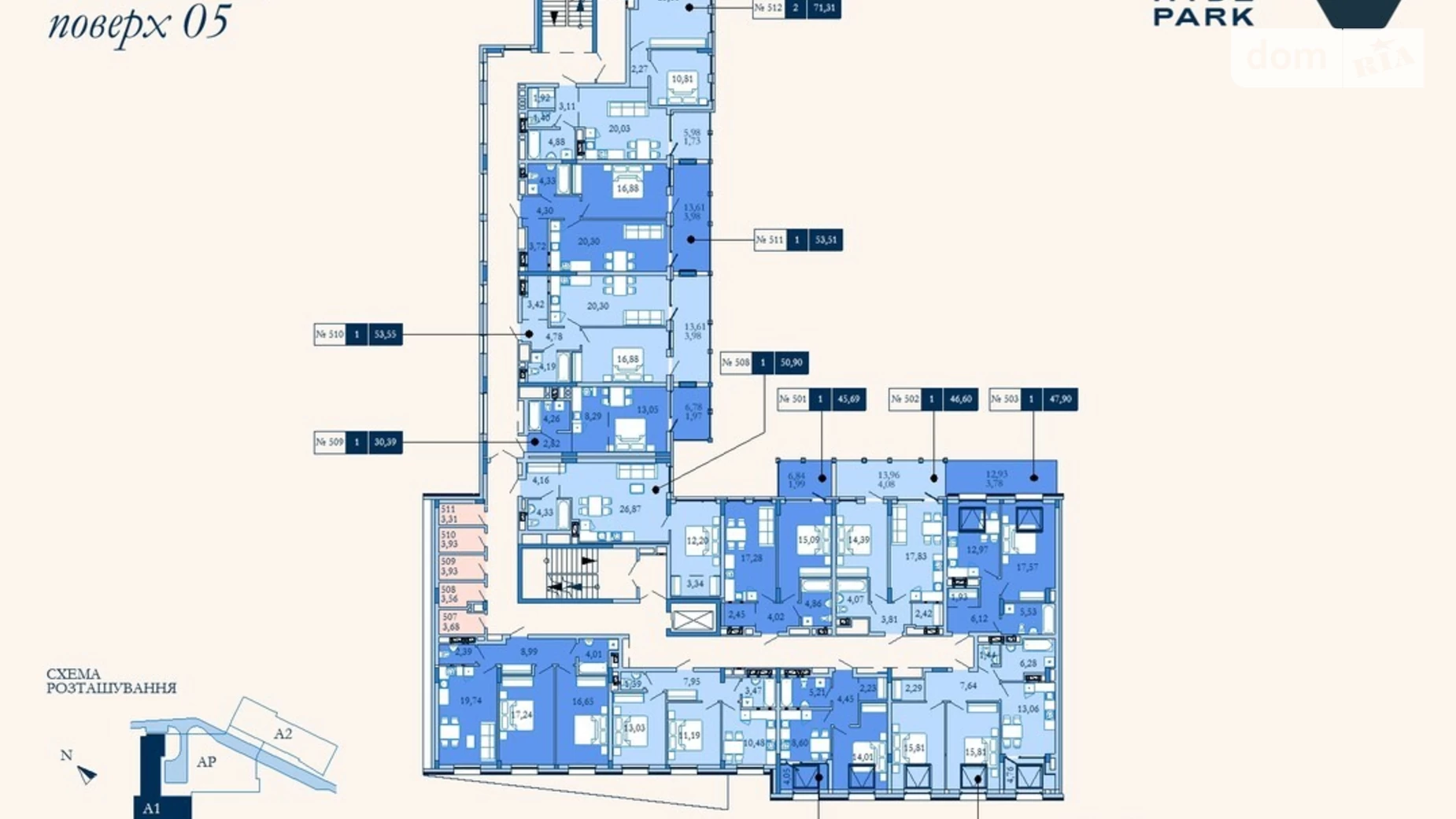 Продается 1-комнатная квартира 30.39 кв. м в Львове, ул. Мучная, 32 - фото 2