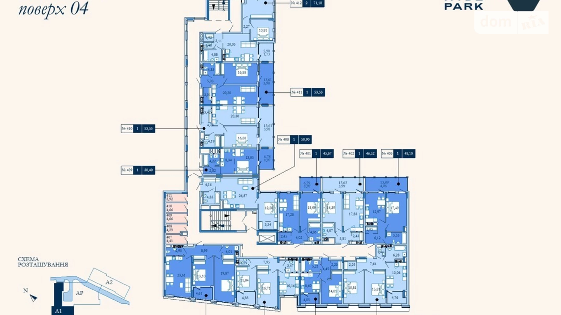 Продается 1-комнатная квартира 30.4 кв. м в Львове, ул. Мучная, 32 - фото 2