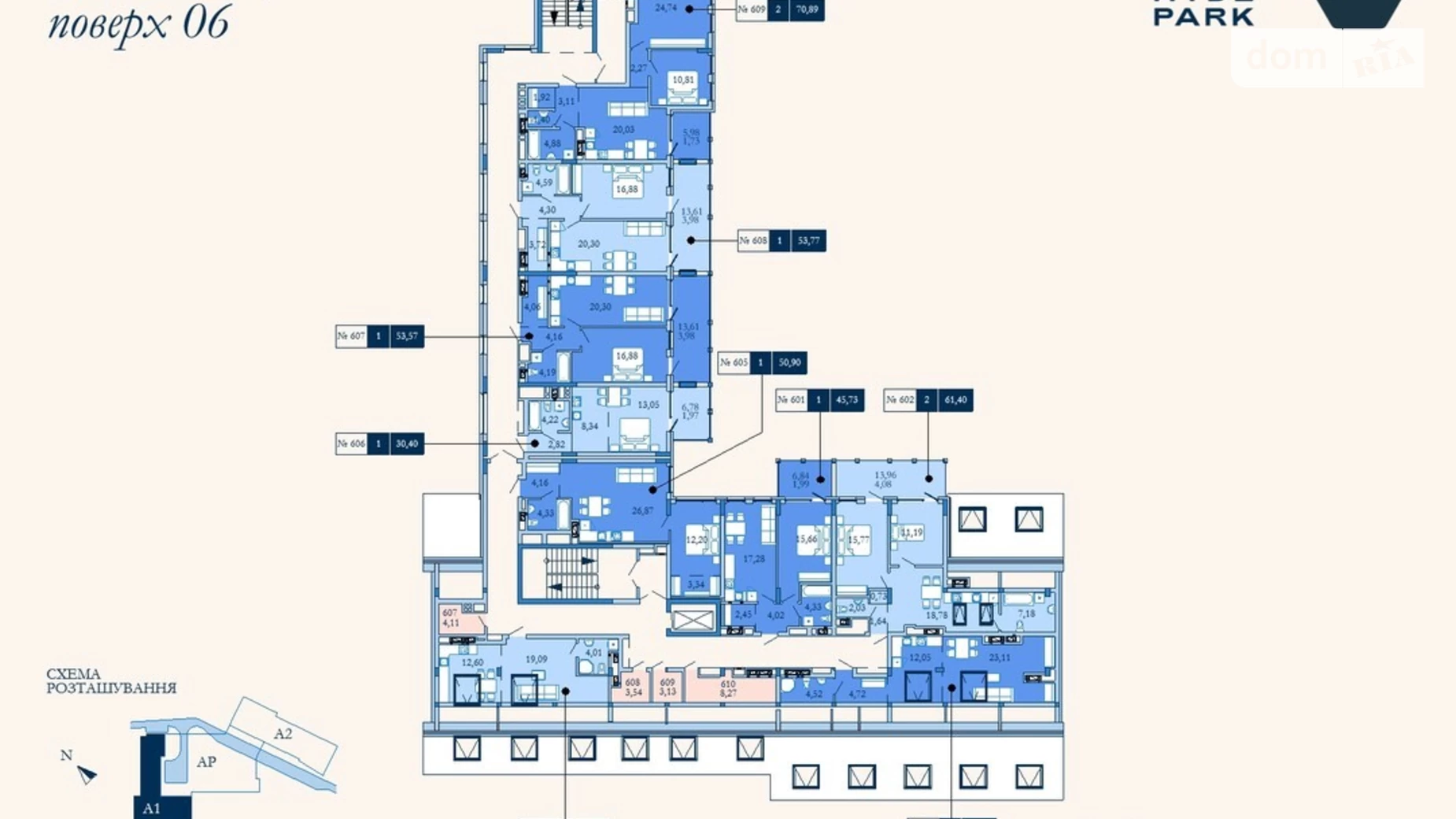 Продается 1-комнатная квартира 45.73 кв. м в Львове, ул. Мучная, 32 - фото 2