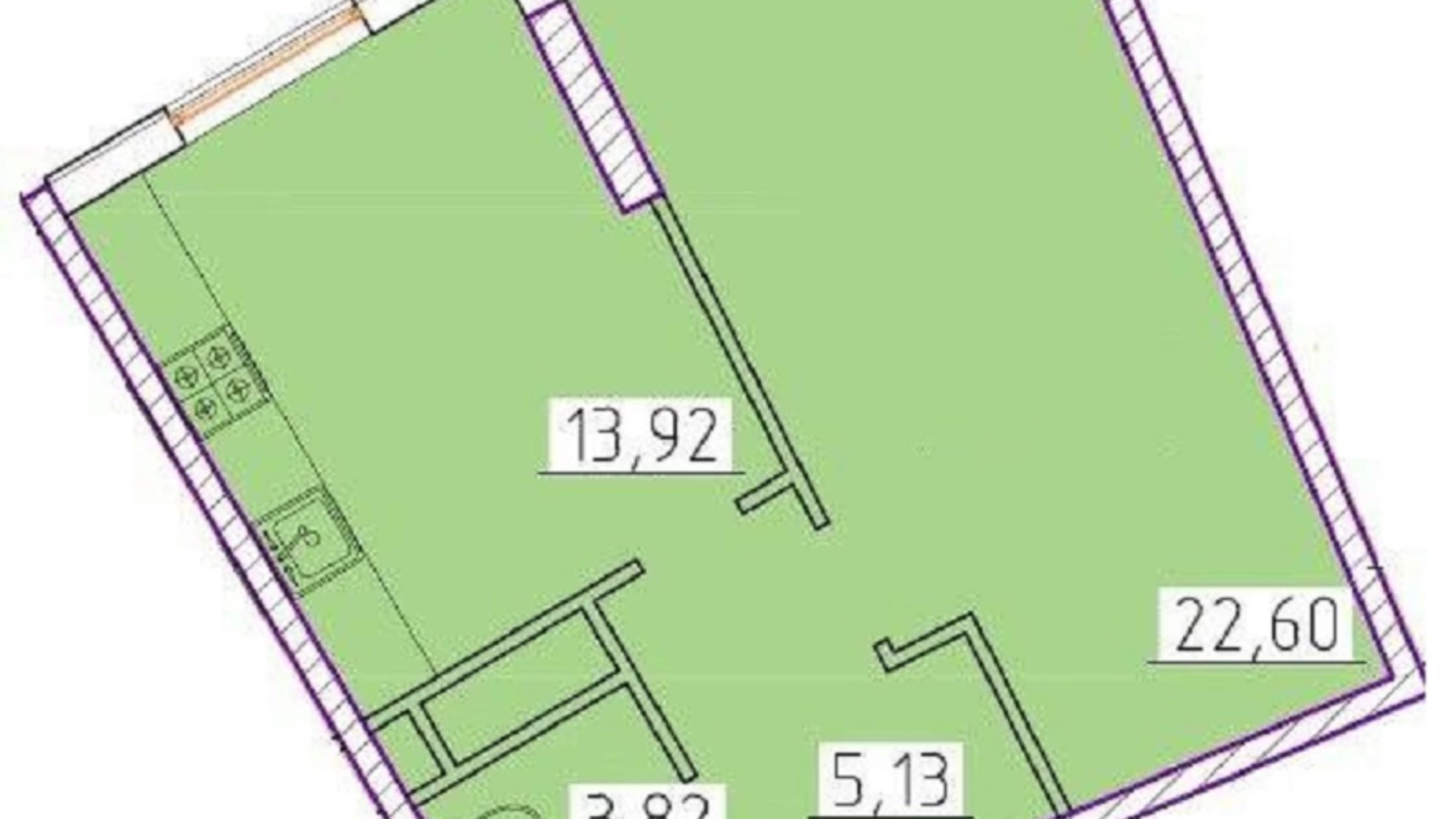 Продается 1-комнатная квартира 45.46 кв. м в Одессе, ул. Генуэзская, 3В - фото 4