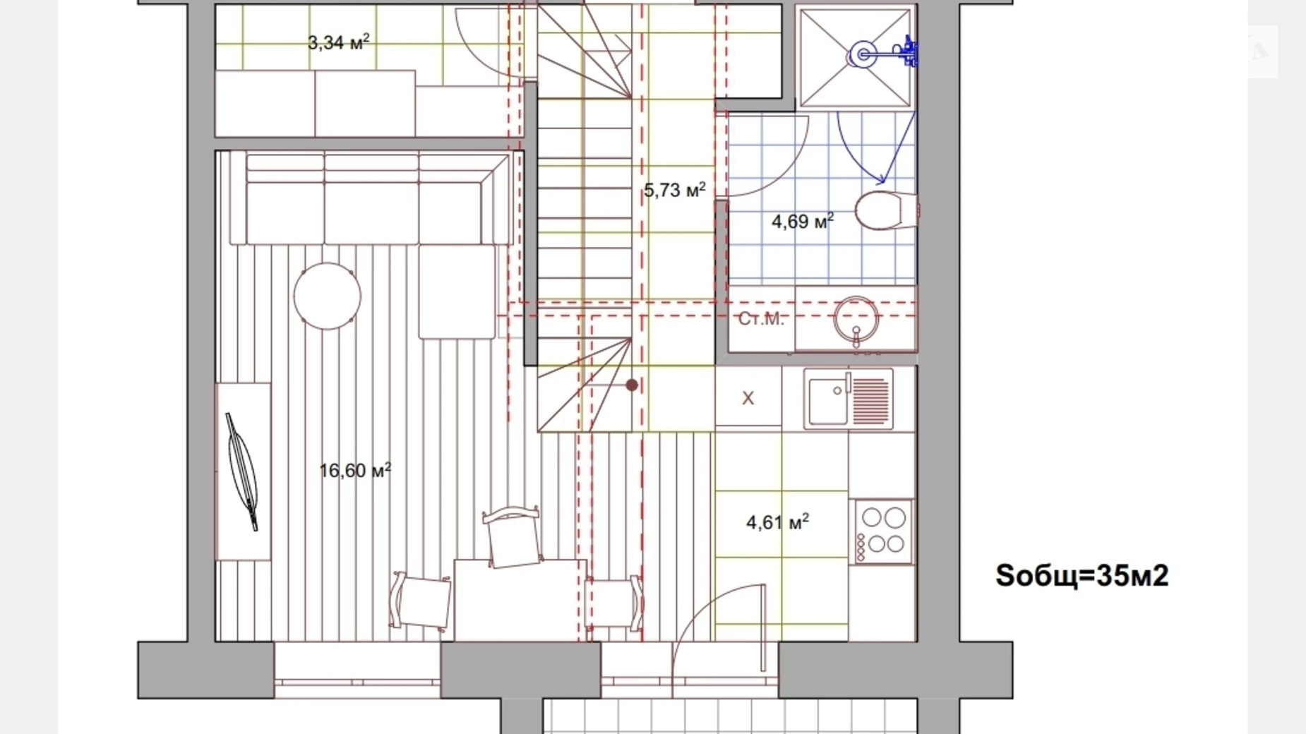 Продається 2-кімнатна квартира 67.2 кв. м у Харкові, просп. Льва Ландау, 52Д - фото 3
