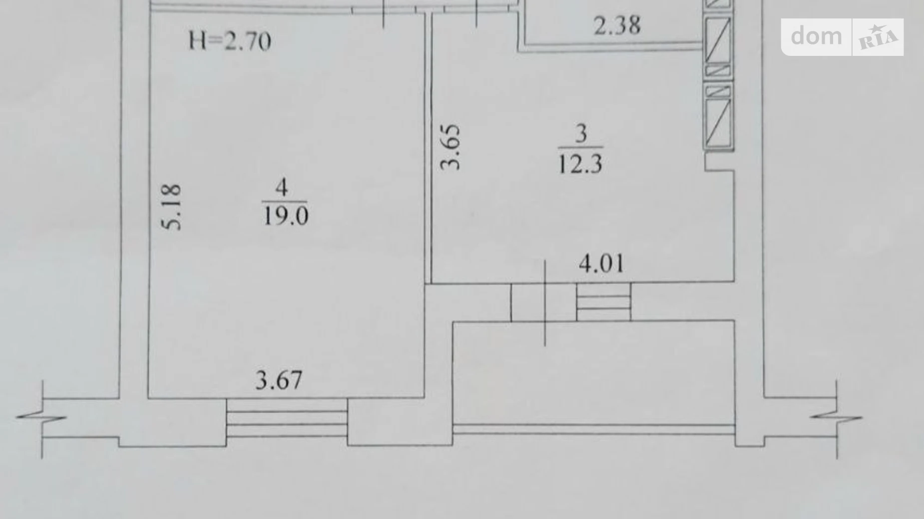 Продается 1-комнатная квартира 46.8 кв. м в Харькове, ул. Елизаветинская, 5 - фото 2