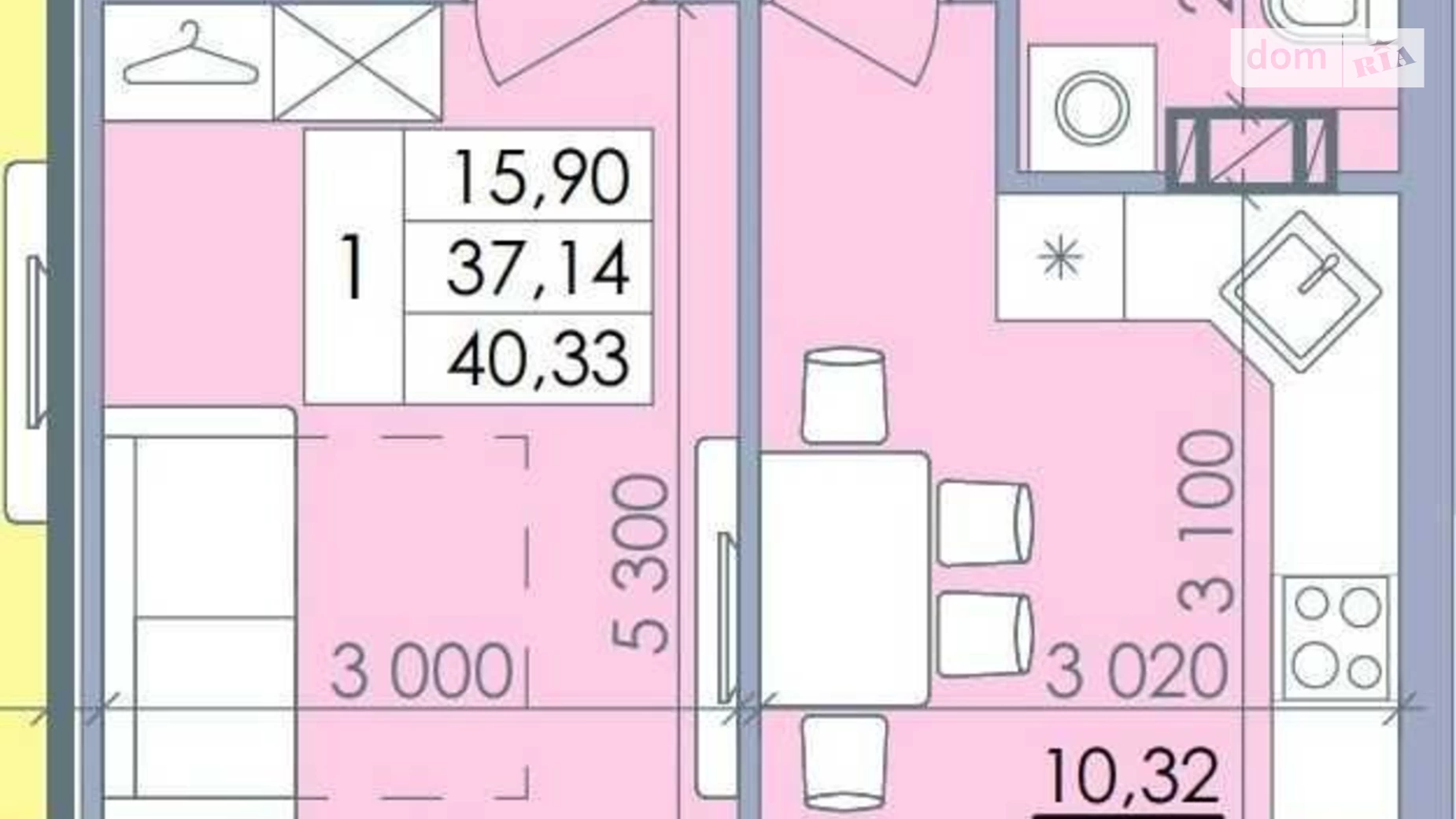 Продается 1-комнатная квартира 41 кв. м в Полтаве, ул. Башкирцевой Марии - фото 2