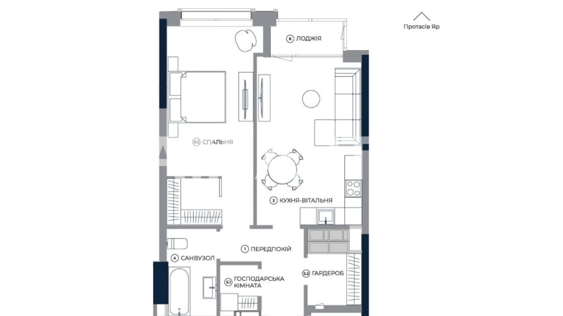Продается 1-комнатная квартира 55.76 кв. м в Киеве, ул. Антоновича(Горького), 136/138 - фото 3