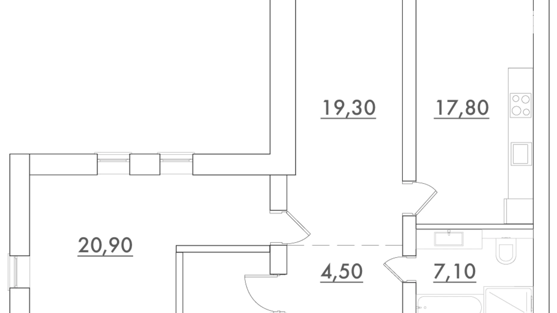 Продается 2-комнатная квартира 69.6 кв. м в Зазимье, ул. Киевская, 10К - фото 2
