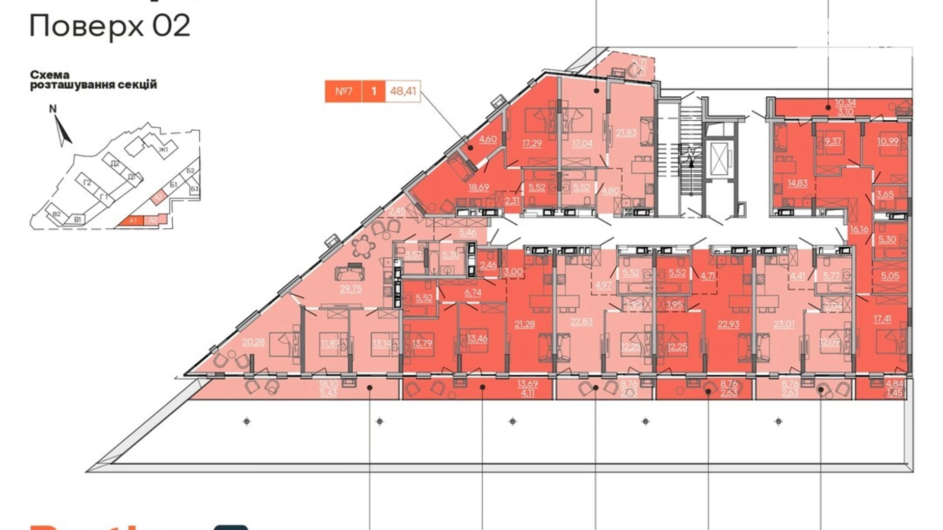 Продается 2-комнатная квартира 70.36 кв. м в Киеве, ул. Ревуцкого, 1 - фото 3