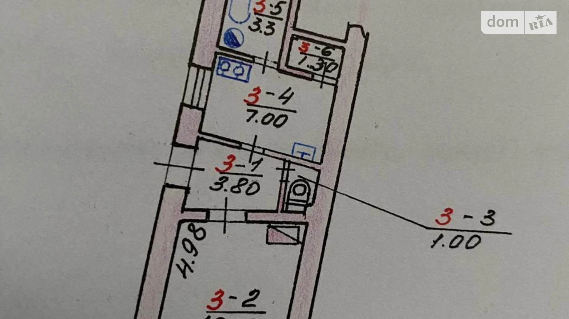 Продається 1-кімнатна квартира 32.5 кв. м у Чернівцях - фото 3