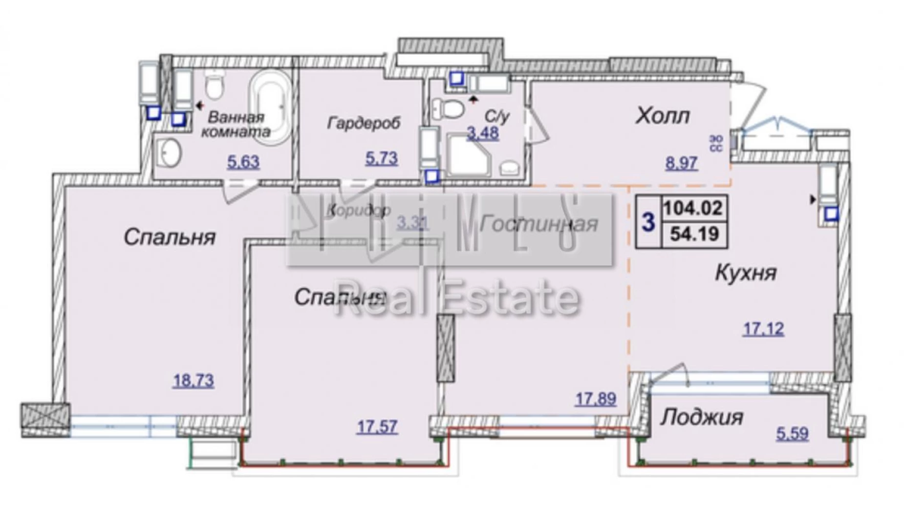 Продается 3-комнатная квартира 104.2 кв. м в Киеве, ул. Андрея Верхогляда(Драгомирова), 19А - фото 2