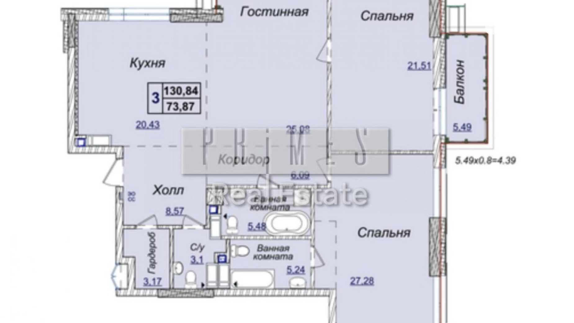 Продается 3-комнатная квартира 132.1 кв. м в Киеве, ул. Андрея Верхогляда(Драгомирова), 19А - фото 3