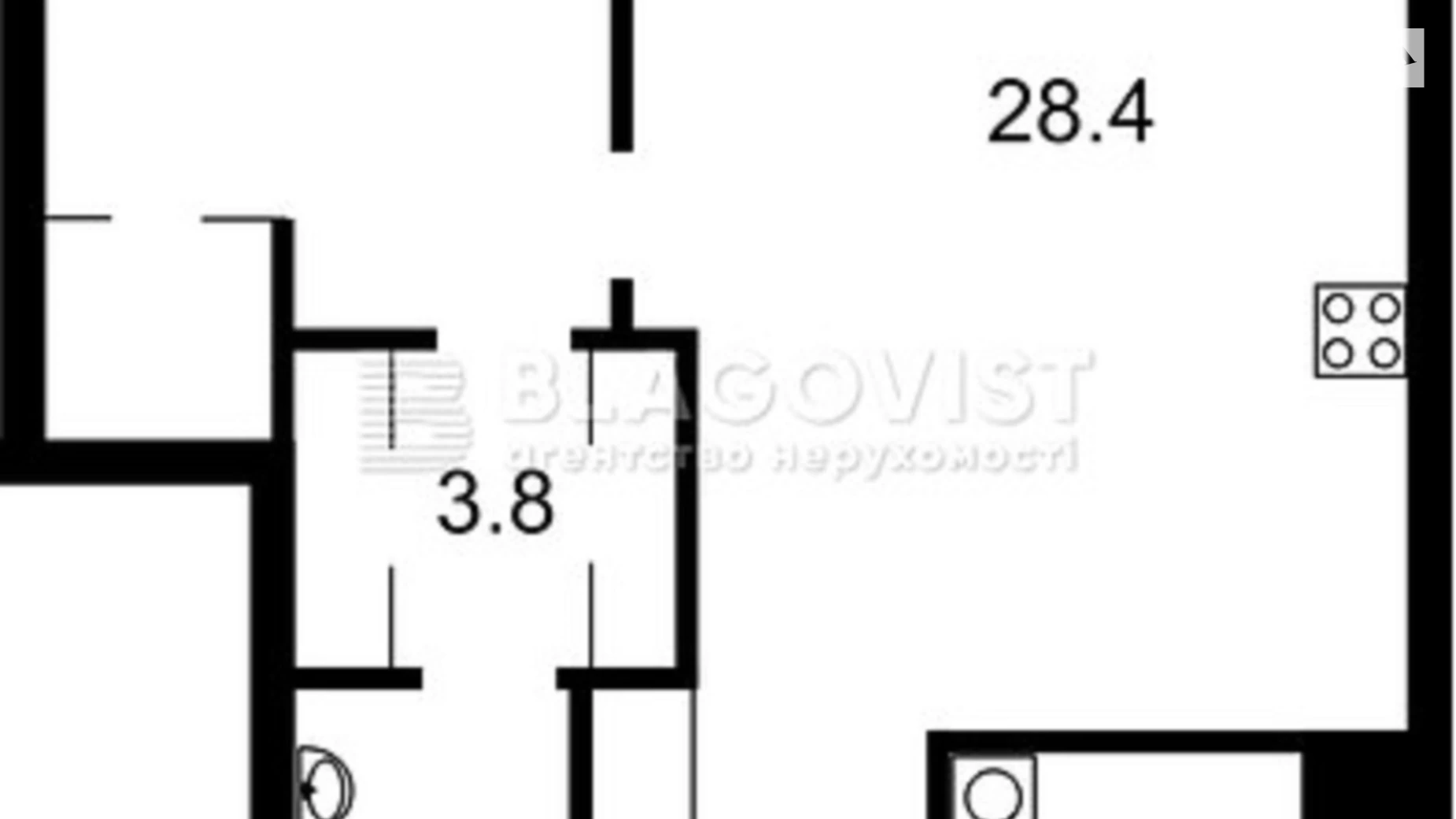Продается 1-комнатная квартира 60.6 кв. м в Киеве, ул. Василия Тютюнника, 39 - фото 2