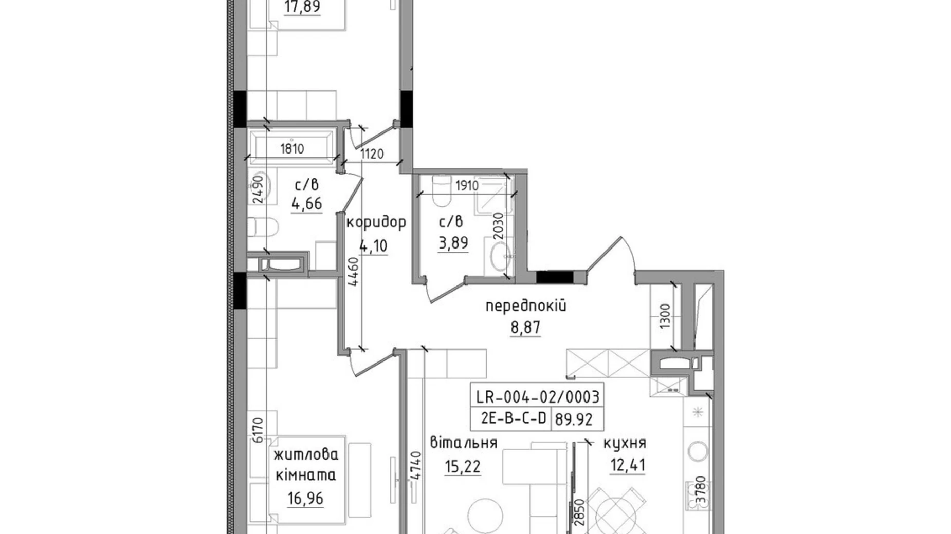Продается 2-комнатная квартира 89.92 кв. м в Ужгороде, цена: 119144 $ - фото 4