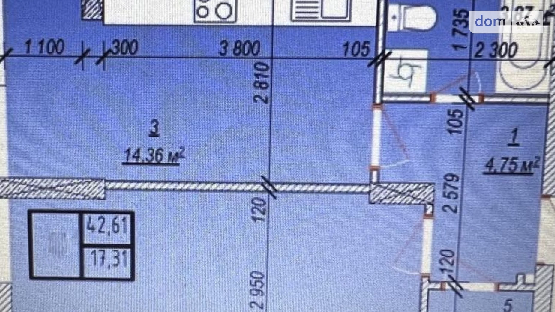 Продается 1-комнатная квартира 42.6 кв. м в Хмельницком, ул. Свободы, 12А - фото 2