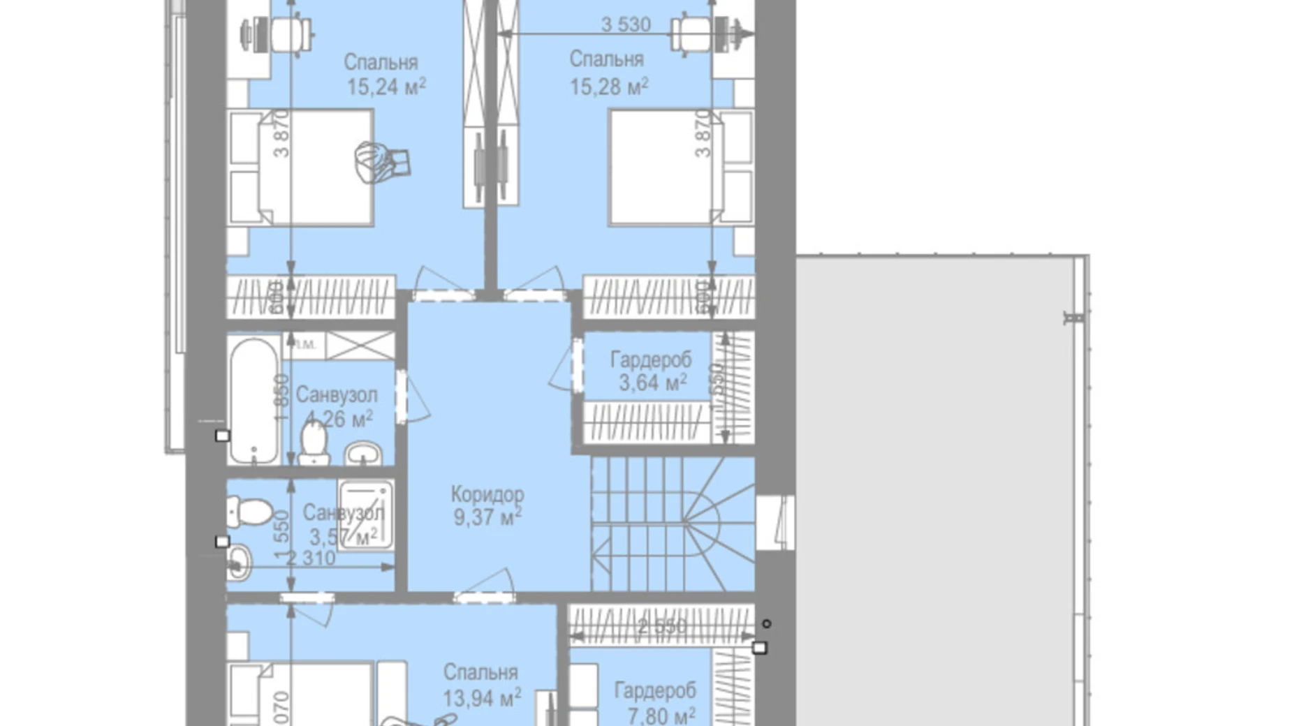 Продается дом на 2 этажа 168.33 кв. м с террасой, цена: 218829 $ - фото 3