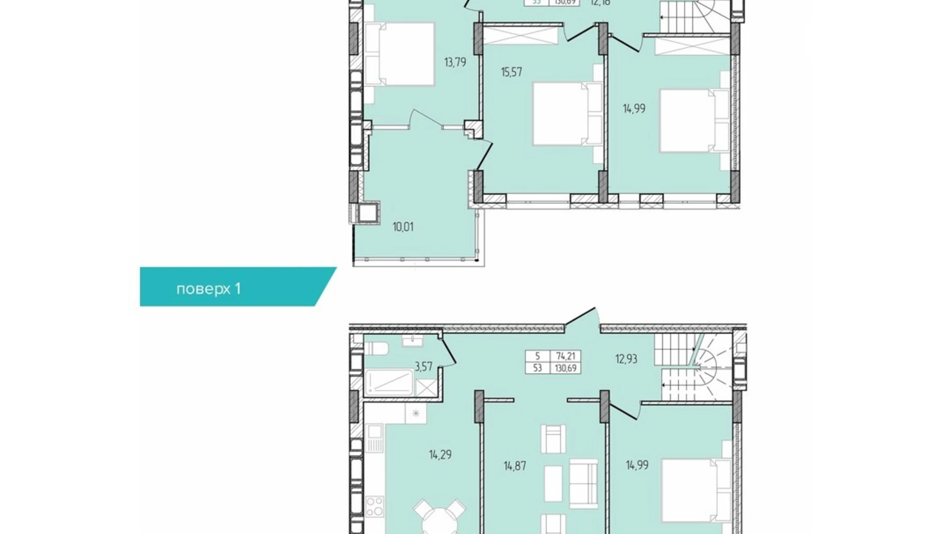 Продается 5-комнатная квартира 130.69 кв. м в Хмельницком, ул. Победы, 8А - фото 4