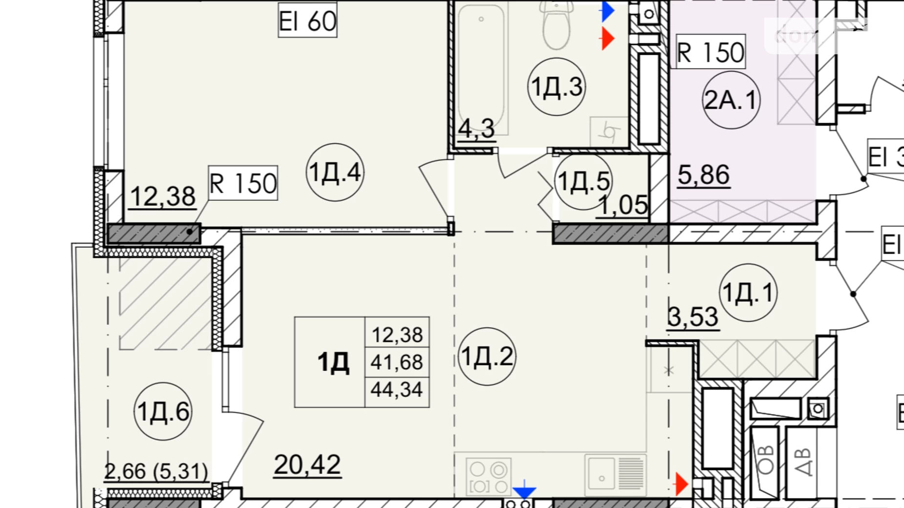 Продается 1-комнатная квартира 45 кв. м в Виннице, пер. Кирпичный, 12 - фото 4